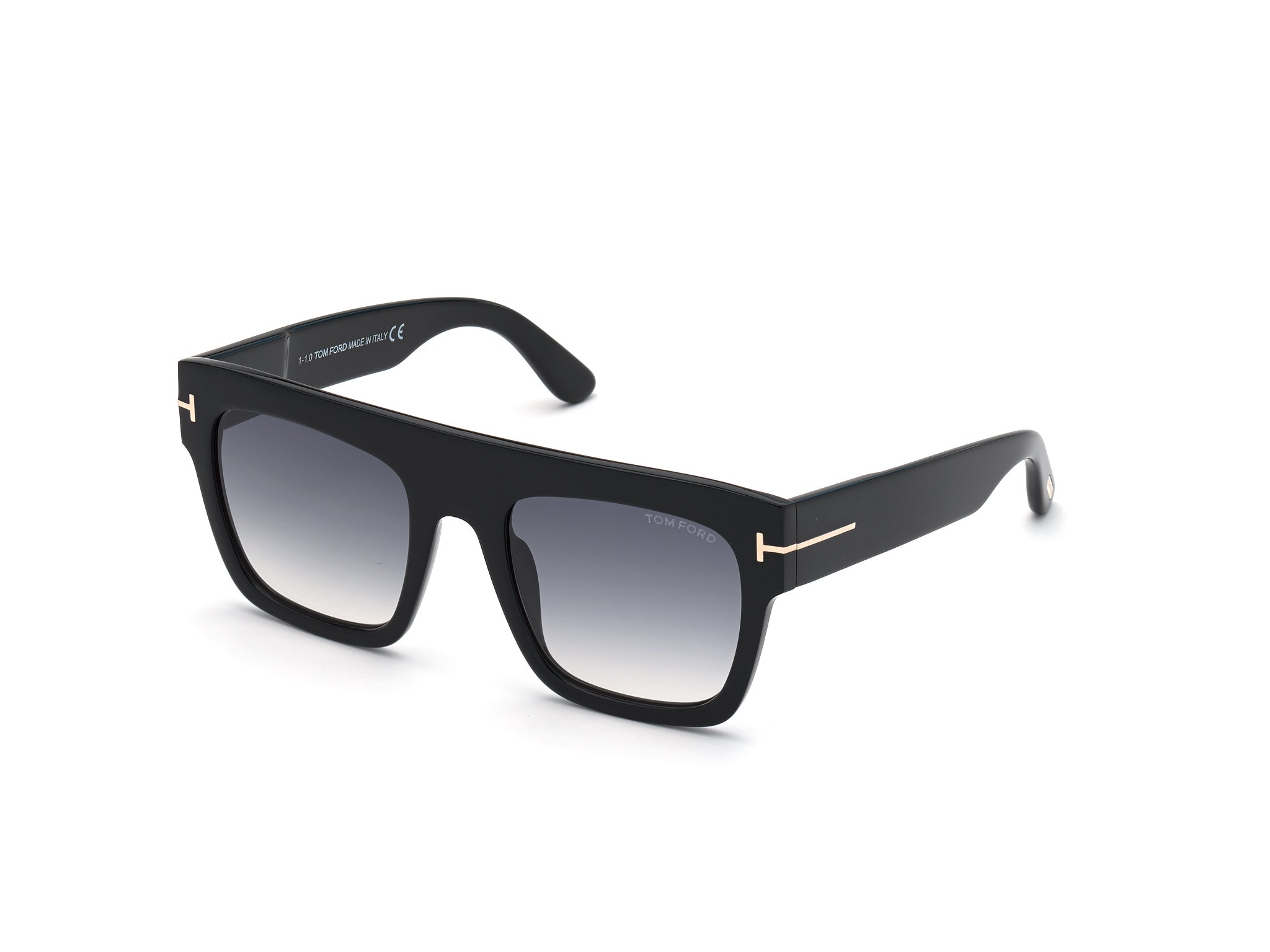 0889214219510 - TOM FORD Damen FT0847 RENEE 01B Gläser SONNENBRILLEN Acetat Schwarz Grau Quadratisch Normal Schattiert