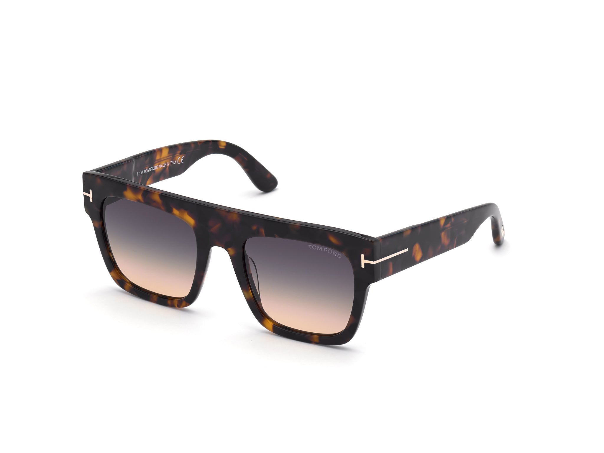 0889214219534 - TOM FORD Damen FT0847 RENEE 52B Gläser SONNENBRILLEN Acetat Havanna Rauch Quadratisch Normal Schattiert