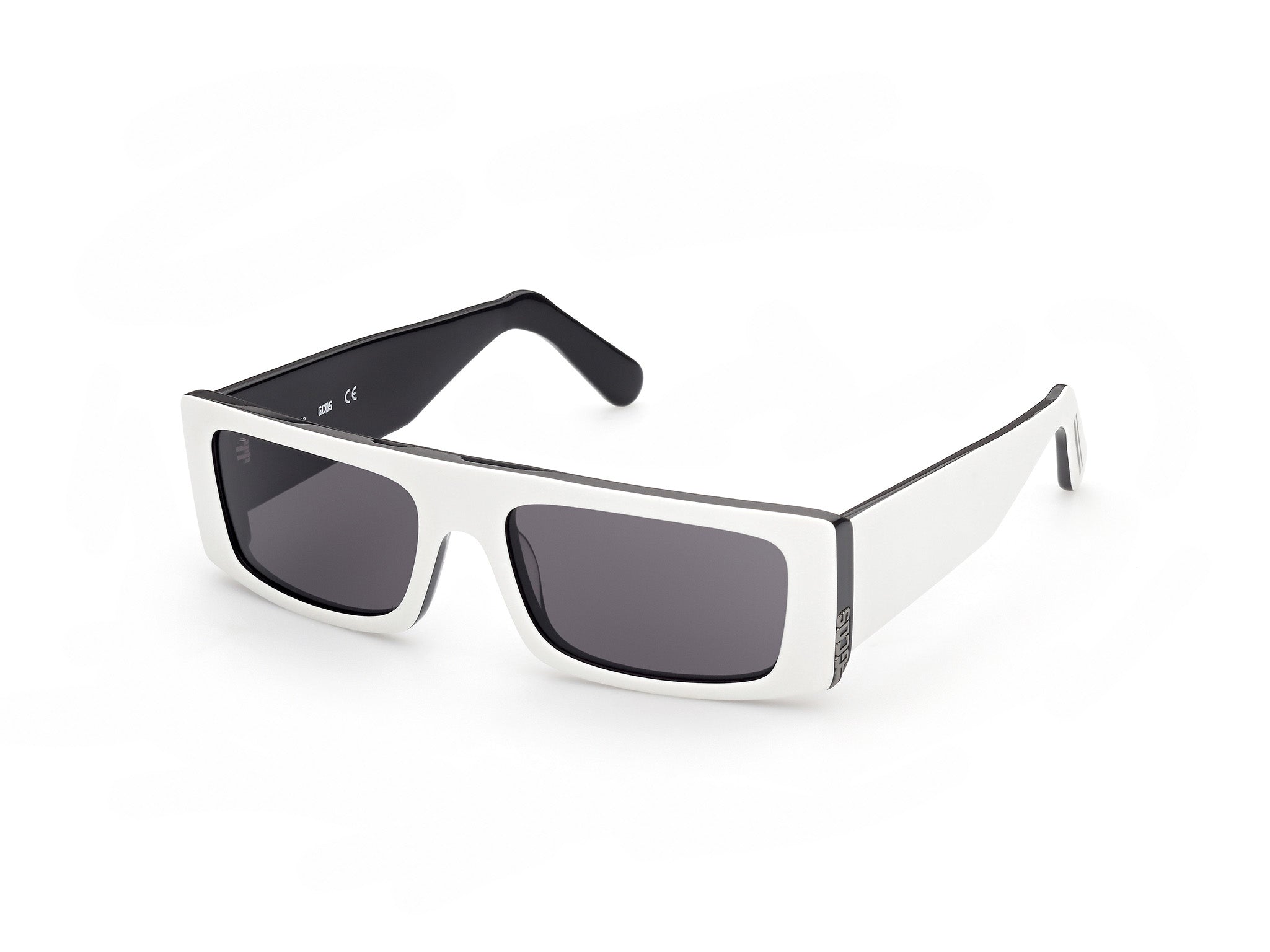 0889214240323 - Unisex GD0009 23A Gläser SONNENBRILLEN Acetat Weiß Grau Quadratisch Normal