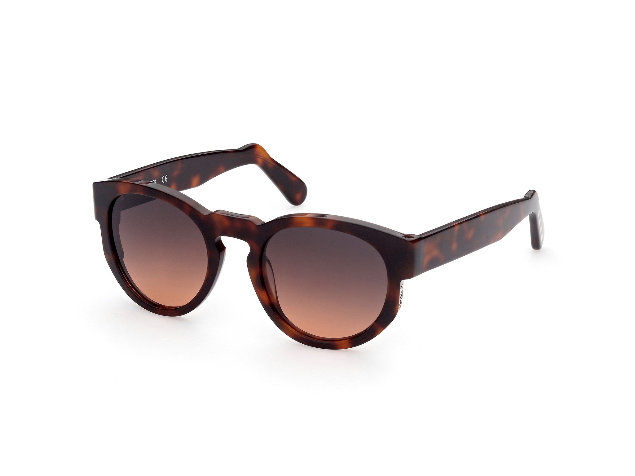 0889214240408 - Unisex GD0011 52B Gläser SONNENBRILLEN Acetat Dunkler Havanna Rauch Rund Normal Schattiert