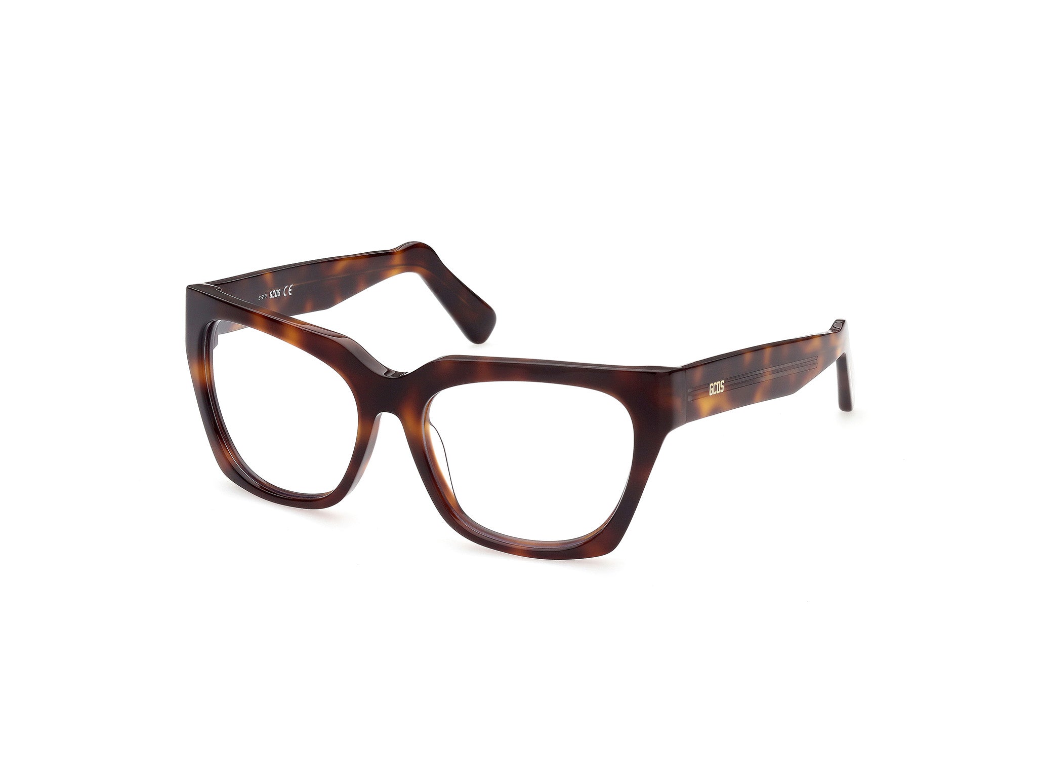 0889214240491 - Damen GD0013 52x Gläser SONNENBRILLEN Acetat Dunkler Havanna Transparent Cat Eye