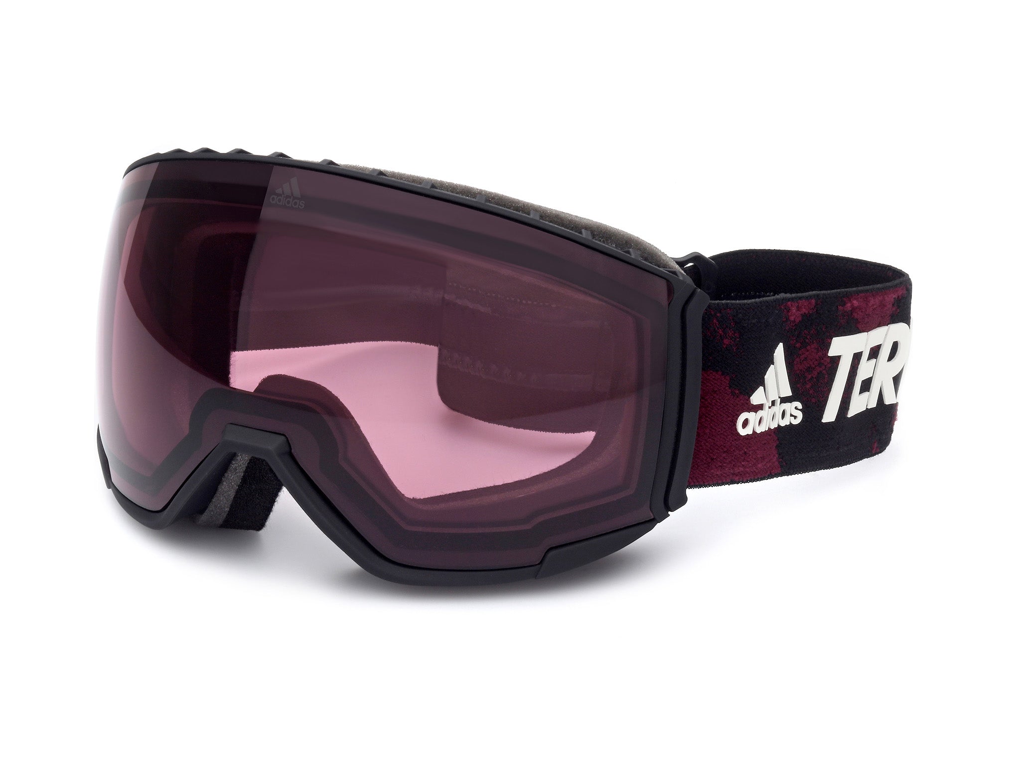 0889214254313 - Unisex SP0039 02S Skibrillen Plastik Schwarz-undurchsichtig Rot Maske Normal