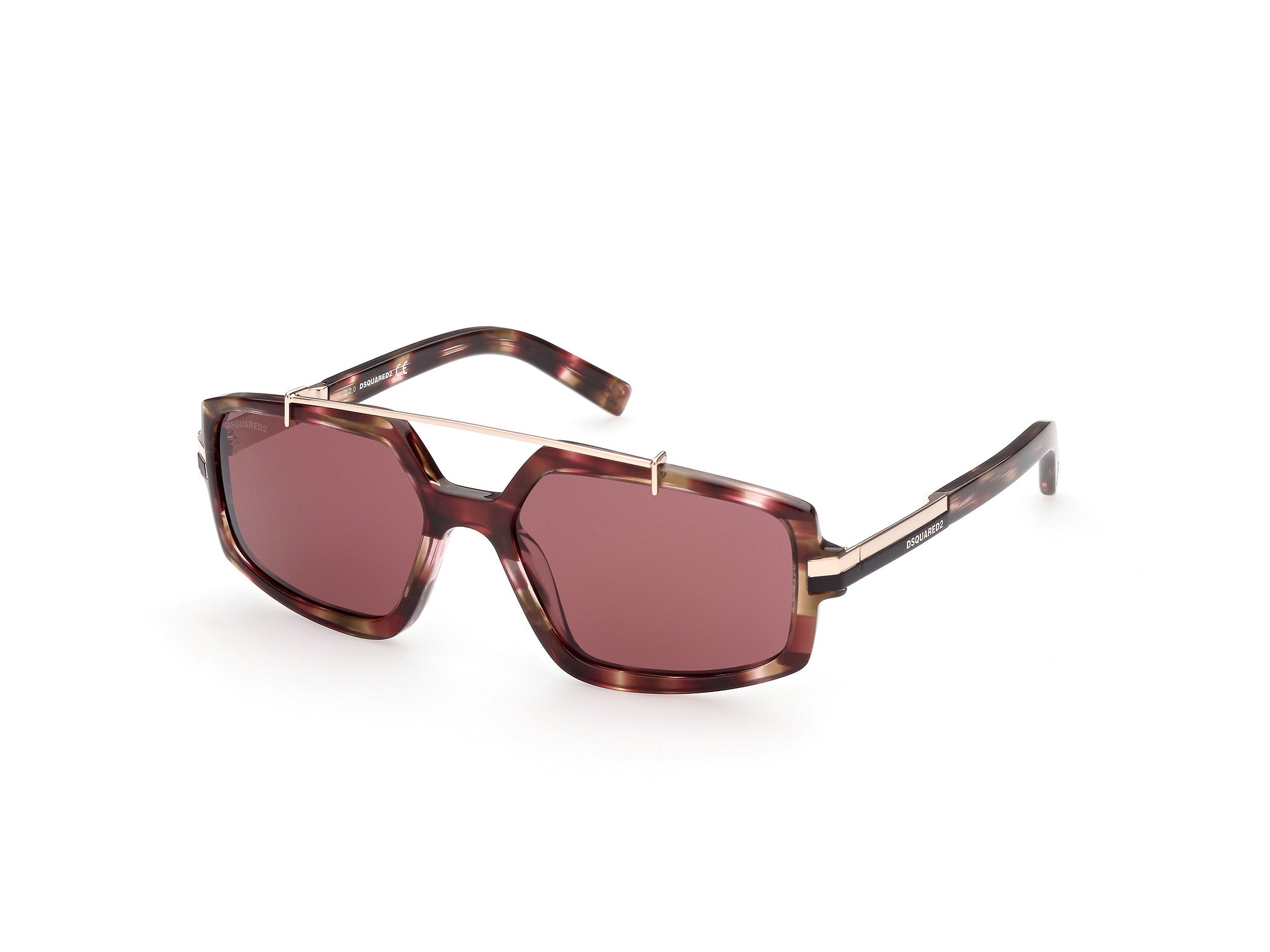 0889214265029 - Herren DQ0378 Hanke 68s Gläser SONNENBRILLEN Steckdose Acetat Rot Bordeaux Hocken Normal