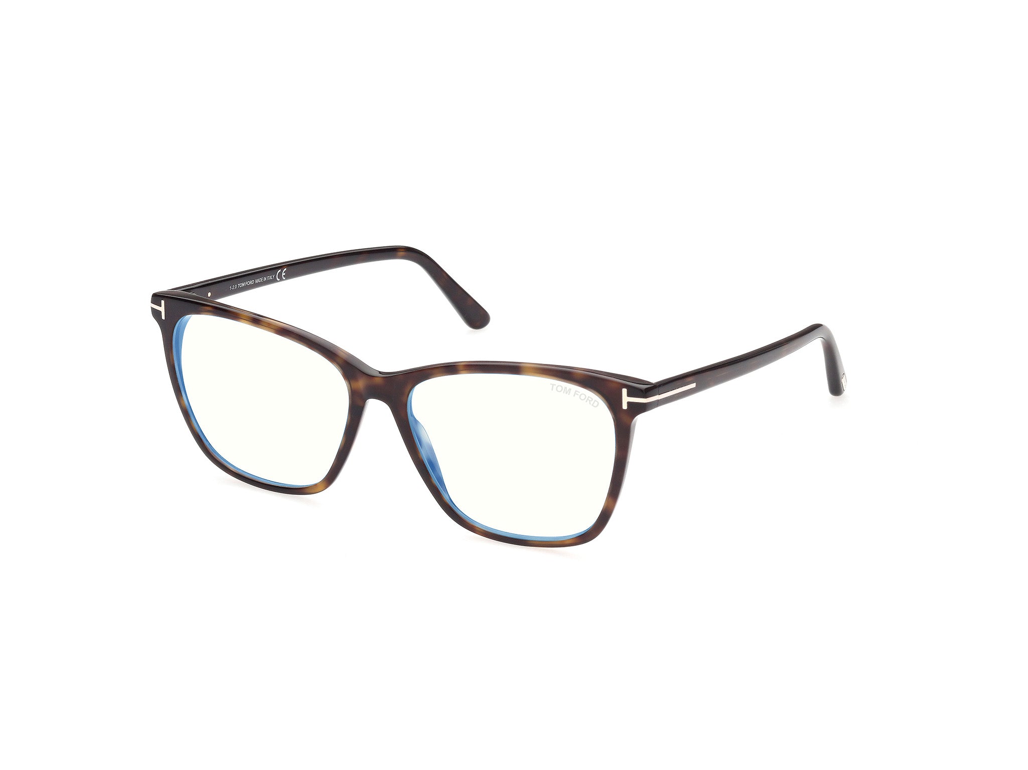 0889214268686 - TOM FORD Frau FT5762-B 052 Rahmen von BRILLEN Acetat Dunkler Havanna  Hocken Blaues Antilicht