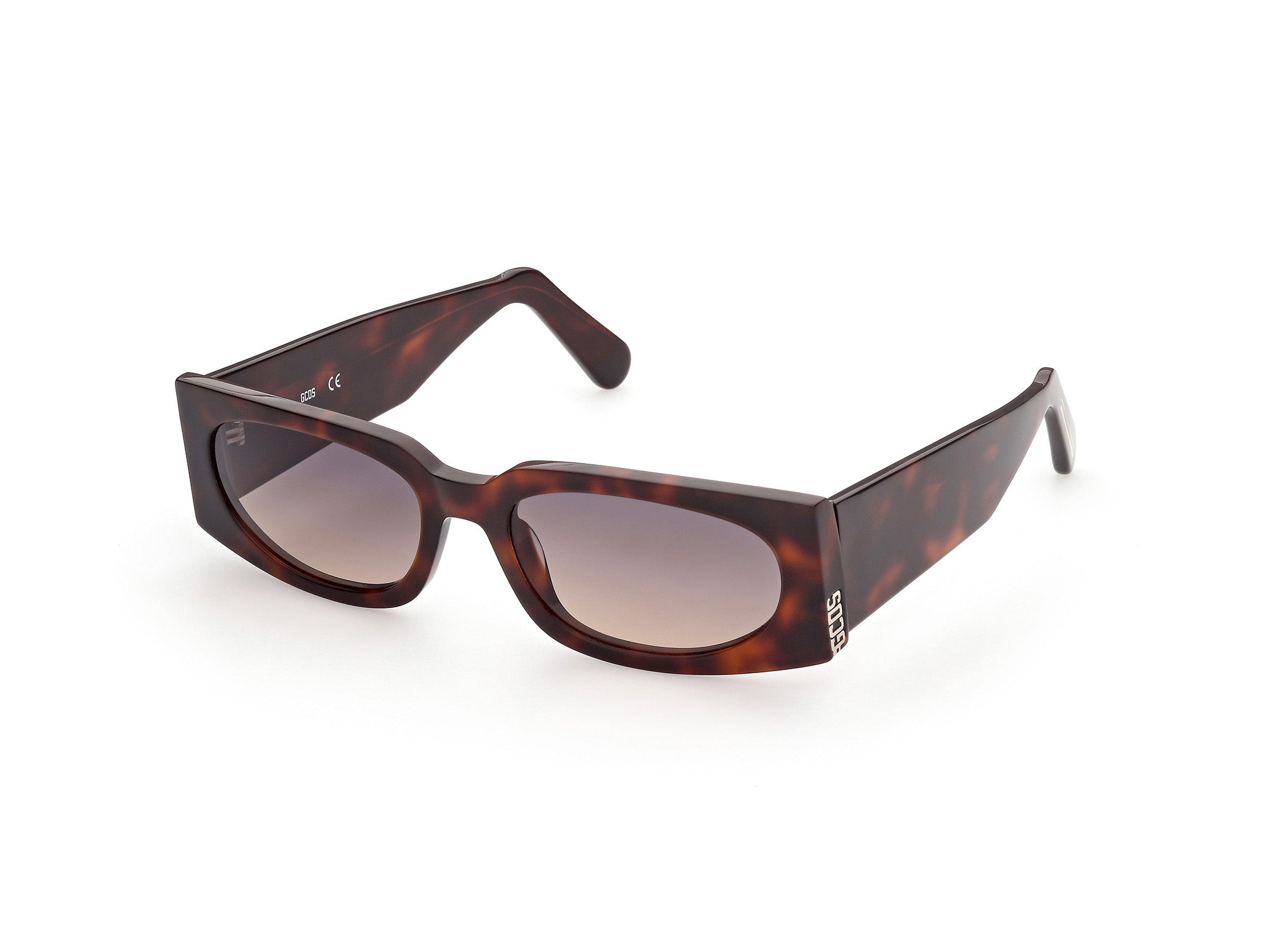 0889214281623 - Unisex GD0016 52B Gläser SONNENBRILLEN Acetat Havanna Grau Quadratisch Normal Schattiert