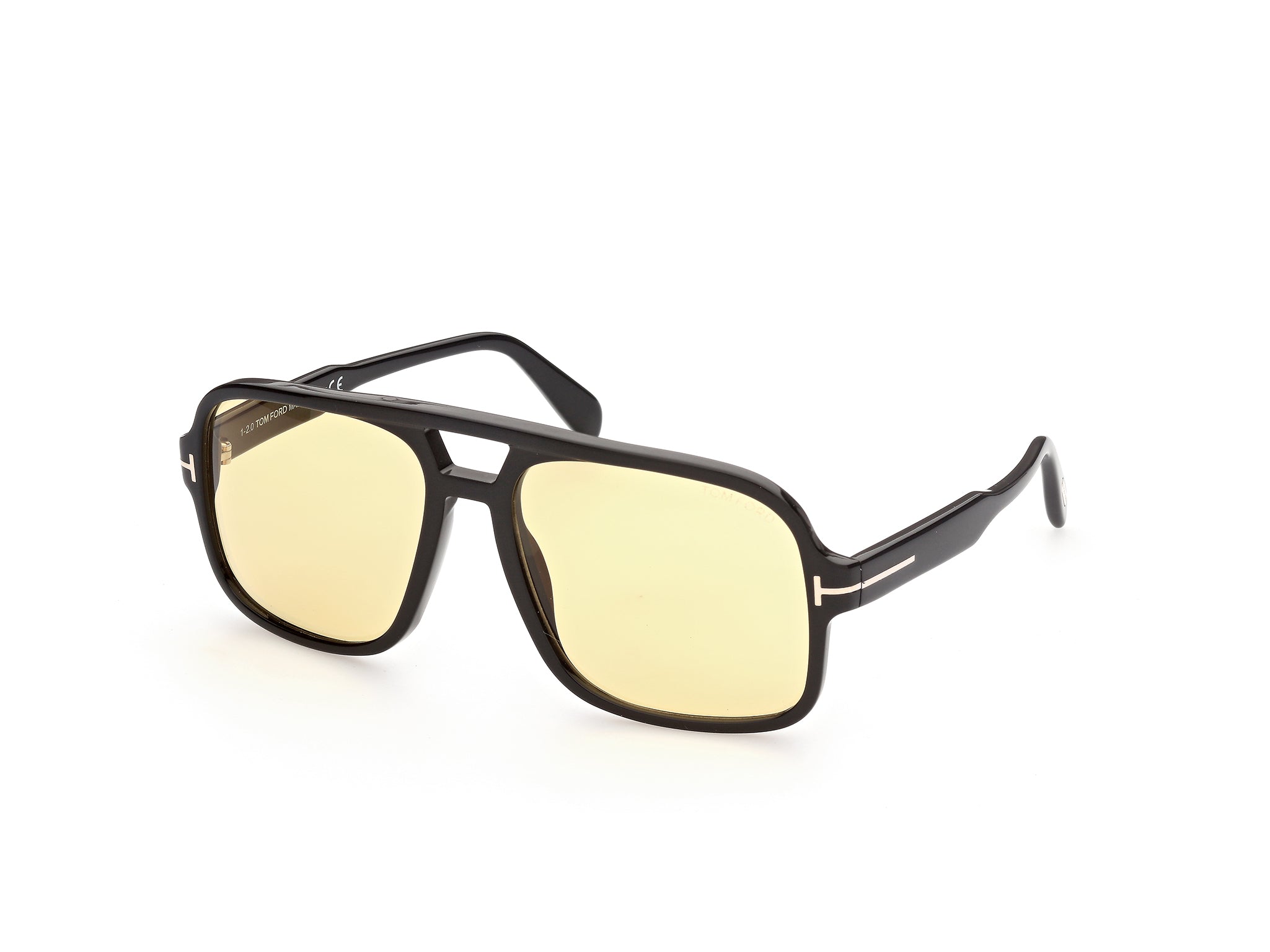 0889214281791 - TOM FORD Herren FT0884 FALCONER-02 01E Gläser SONNENBRILLEN Acetat Schwarz Braun Quadratisch Normal