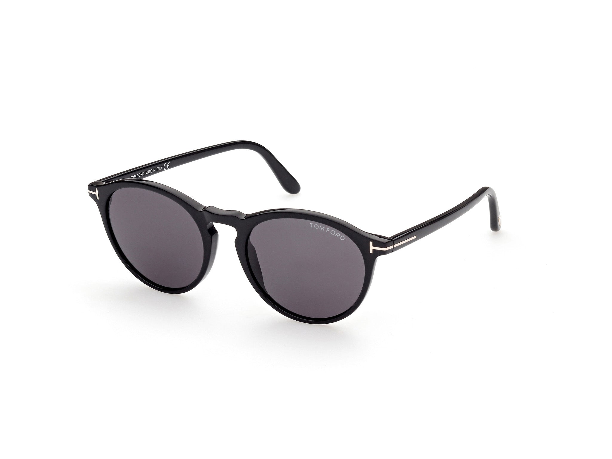 0889214291615 - TOM FORD Herren FT0904 AURELE 01A Gläser SONNENBRILLEN Acetat Schwarz Rauch Rund Normal