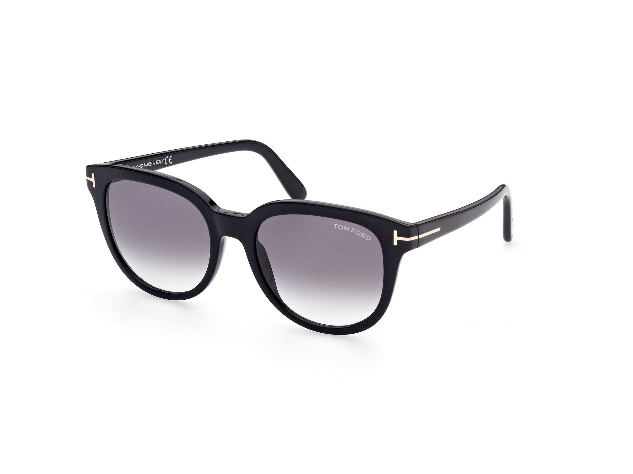 0889214292421 - TOM FORD Damen Ft0914 Olivia-02 01b Gläser SONNENBRILLEN Acetat Schwarz Rauch Rund Normal Schattiert