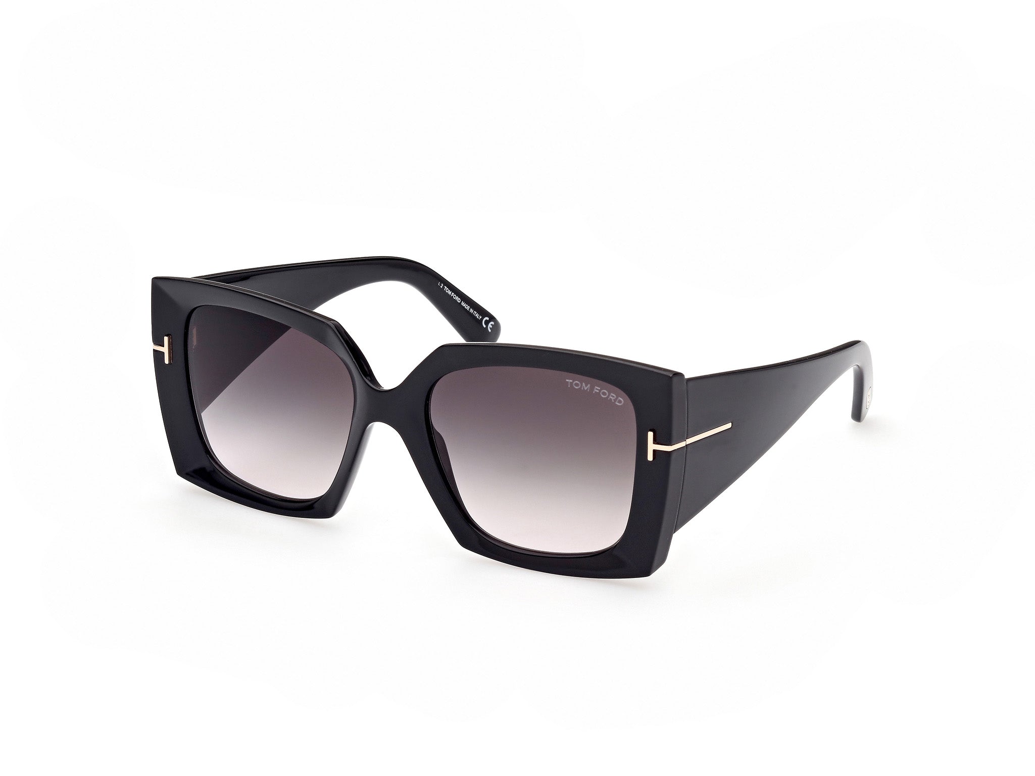 0889214292711 - TOM FORD Damen FT0921 JACQUETTA 01B Gläser SONNENBRILLEN Injiziert Schwarz Grau Quadratisch Normal Schattiert