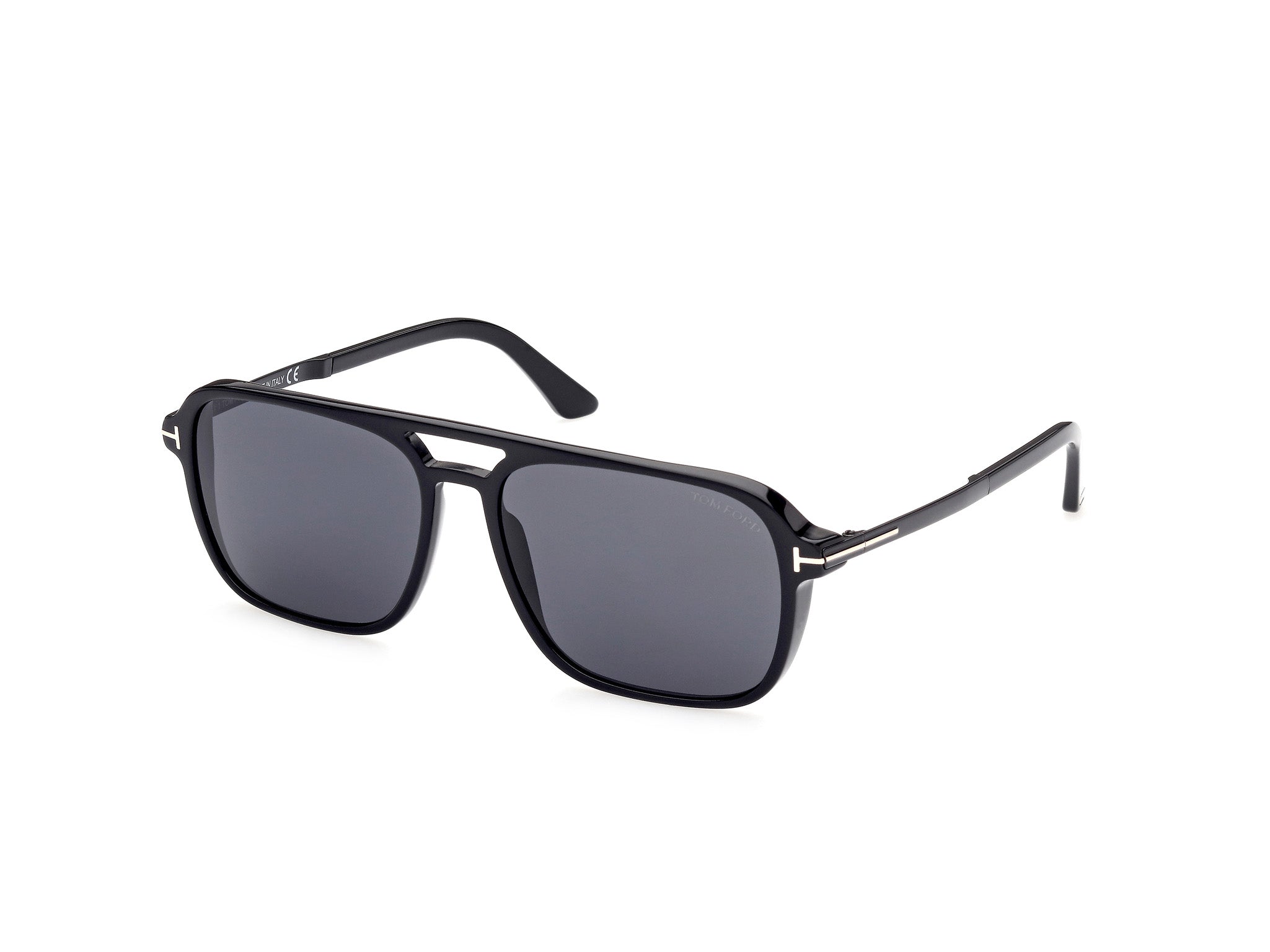 0889214292810 - TOM FORD Herren FT0910 CROSBY 01A Gläser SONNENBRILLEN Acetat Schwarz Grau Quadratisch Normal