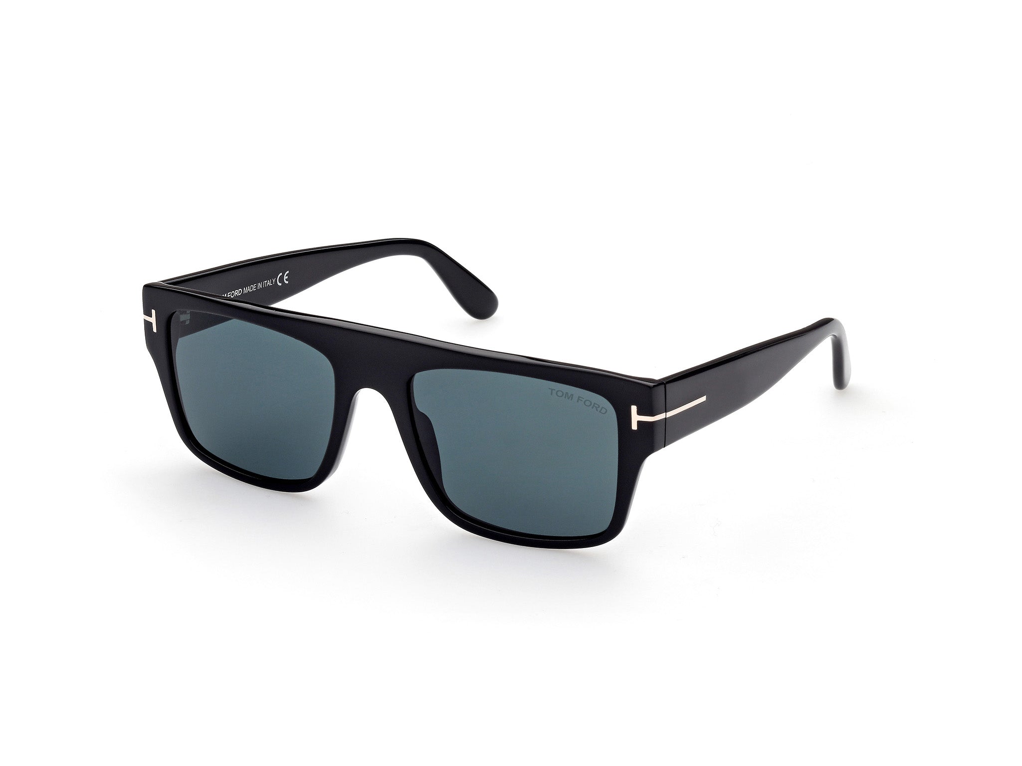 0889214292858 - TOM FORD Herren FT0907 DUNNING-02 01V Gläser SONNENBRILLEN Acetat Schwarz Blau Quadratisch Normal