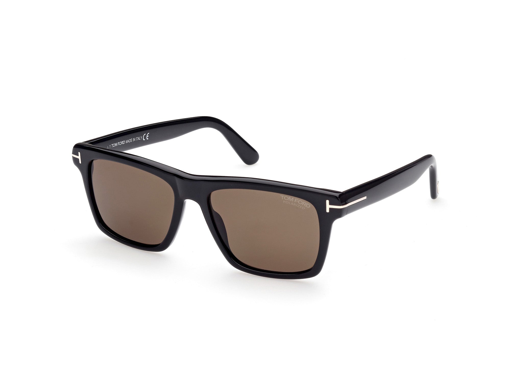 0889214294876 - TOM FORD Herren FT0906 Buckley-02 01H Gläser SONNENBRILLEN Acetat Schwarz Braun Quadratisch Polarisiert