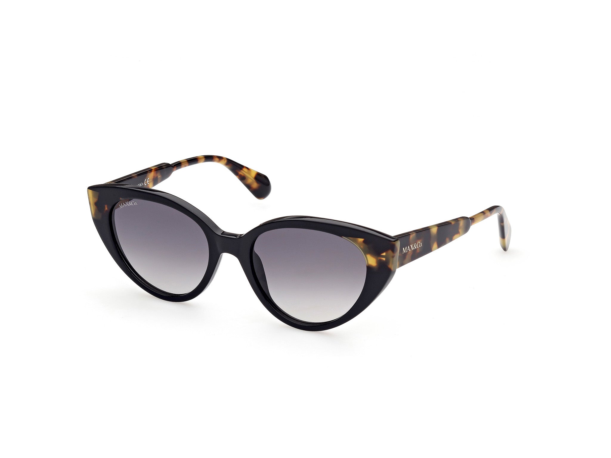 0889214296955 - Damen MO0039 01B Gläser SONNENBRILLEN Acetat Schwarz Rauch Cat Eye Normal Schattiert