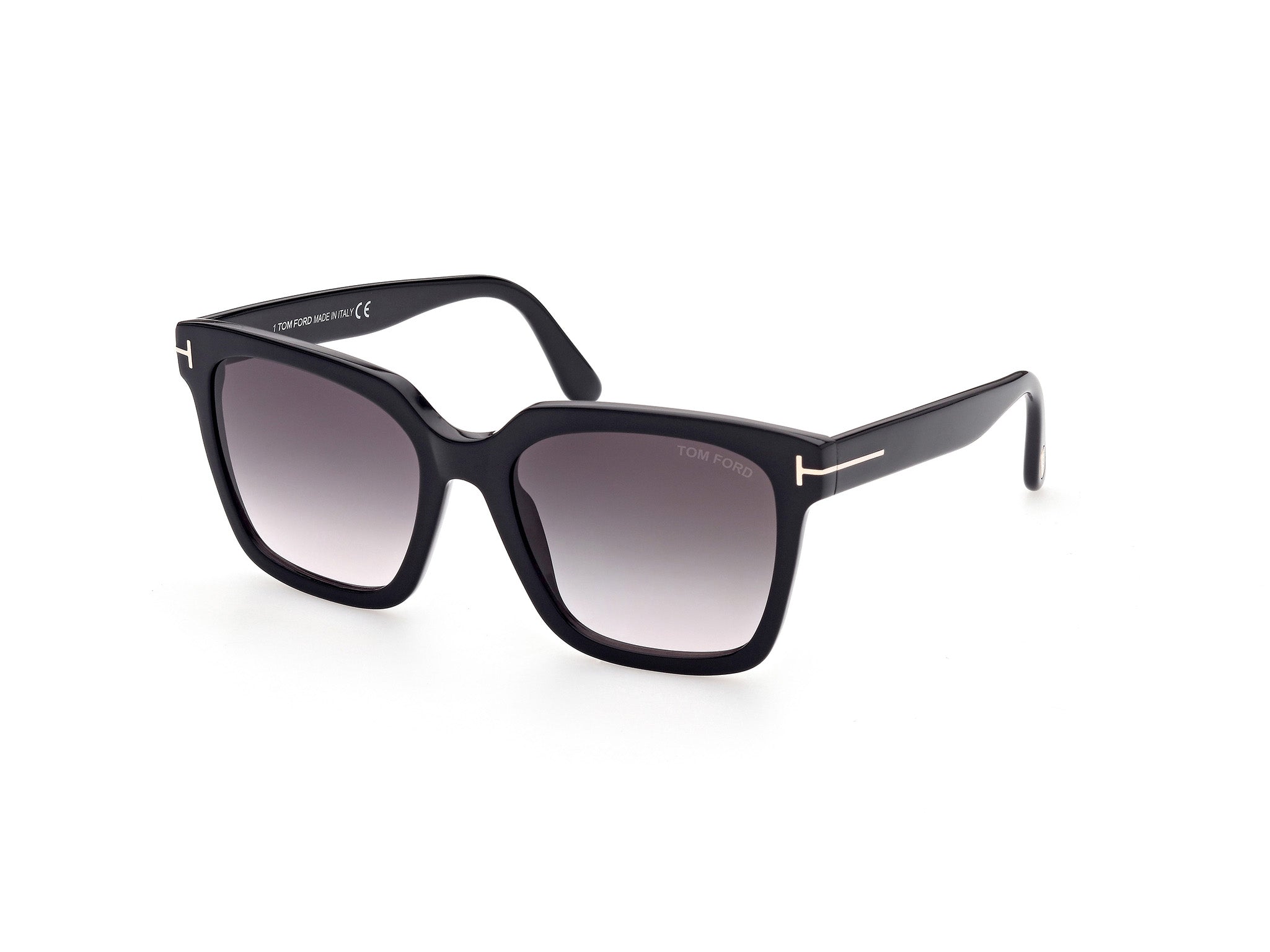 0889214297686 - TOM FORD Damen FT0952 SELBY 01B Gläser SONNENBRILLEN Acetat Schwarz Grau Quadratisch Normal Schattiert