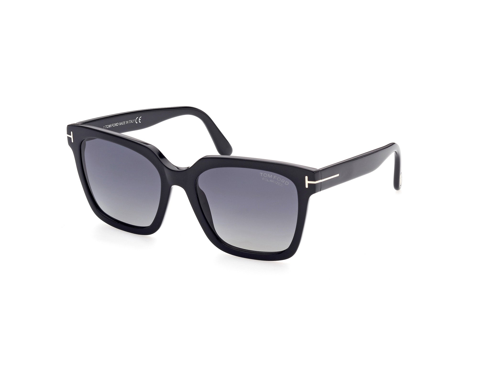 0889214297693 - TOM FORD Damen FT0952 SELBY 01D Gläser SONNENBRILLEN Acetat Schwarz Grau Quadratisch Polarisiert Schattiert