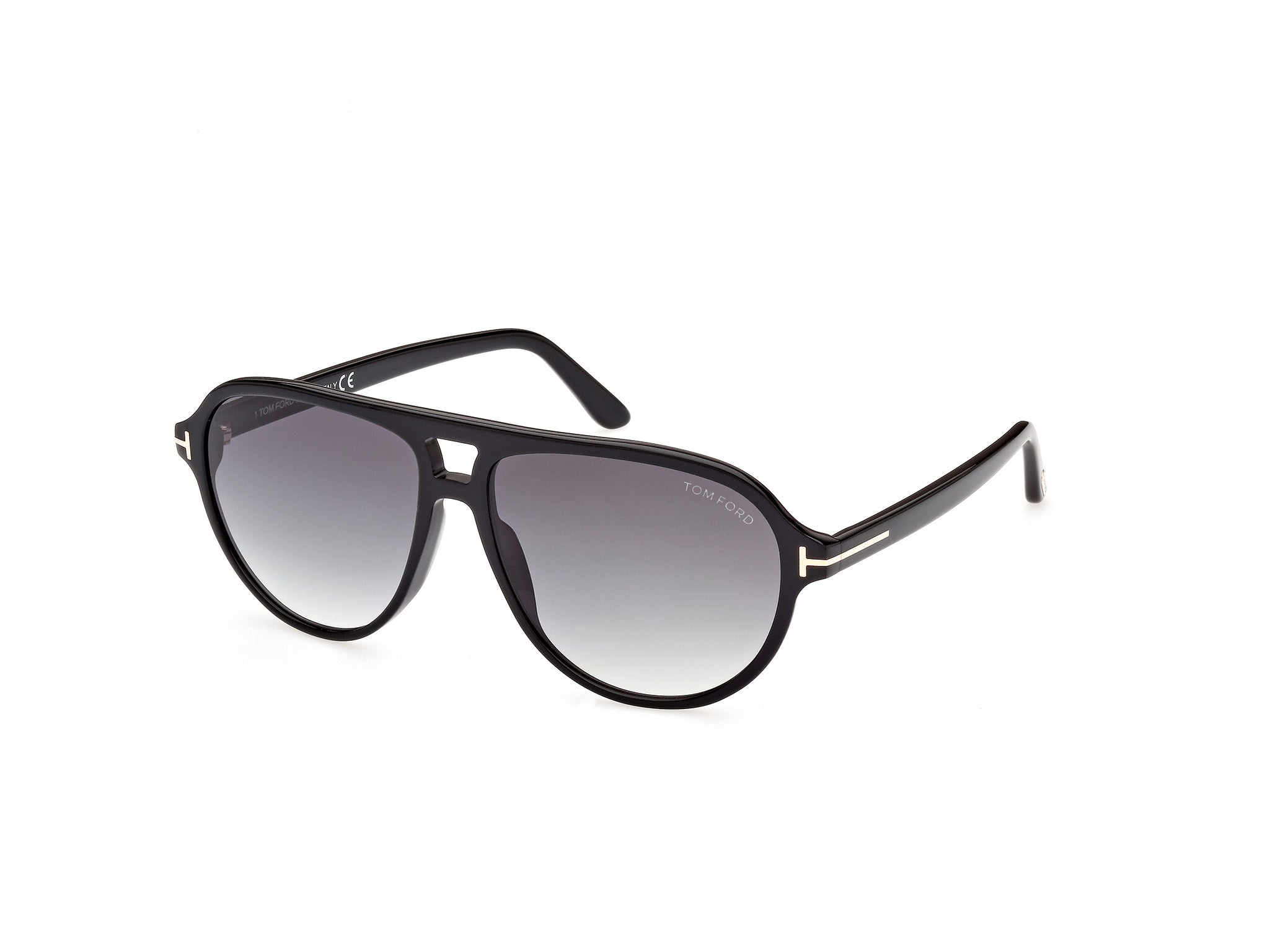 0889214318176 - TOM FORD Herren Ft0932 Jeffrey 01b Gläser SONNENBRILLEN Acetat Schwarz Rauch Pilot Normal Schattiert