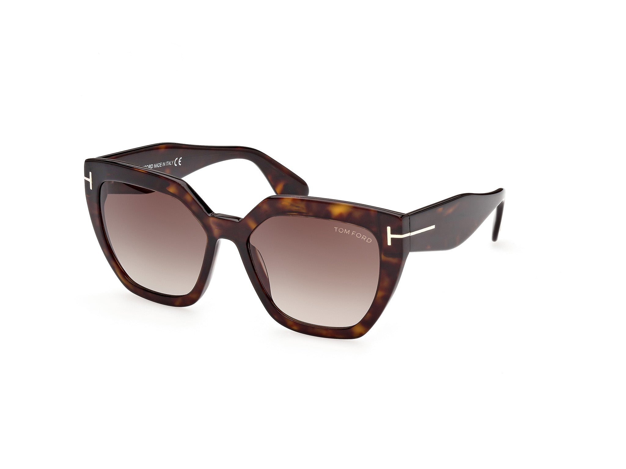 0889214318459 - TOM FORD Damen FT0939 PHOEBE 52K Gläser SONNENBRILLEN Acetat Havanna Roviex Quadratisch Normal Schattiert