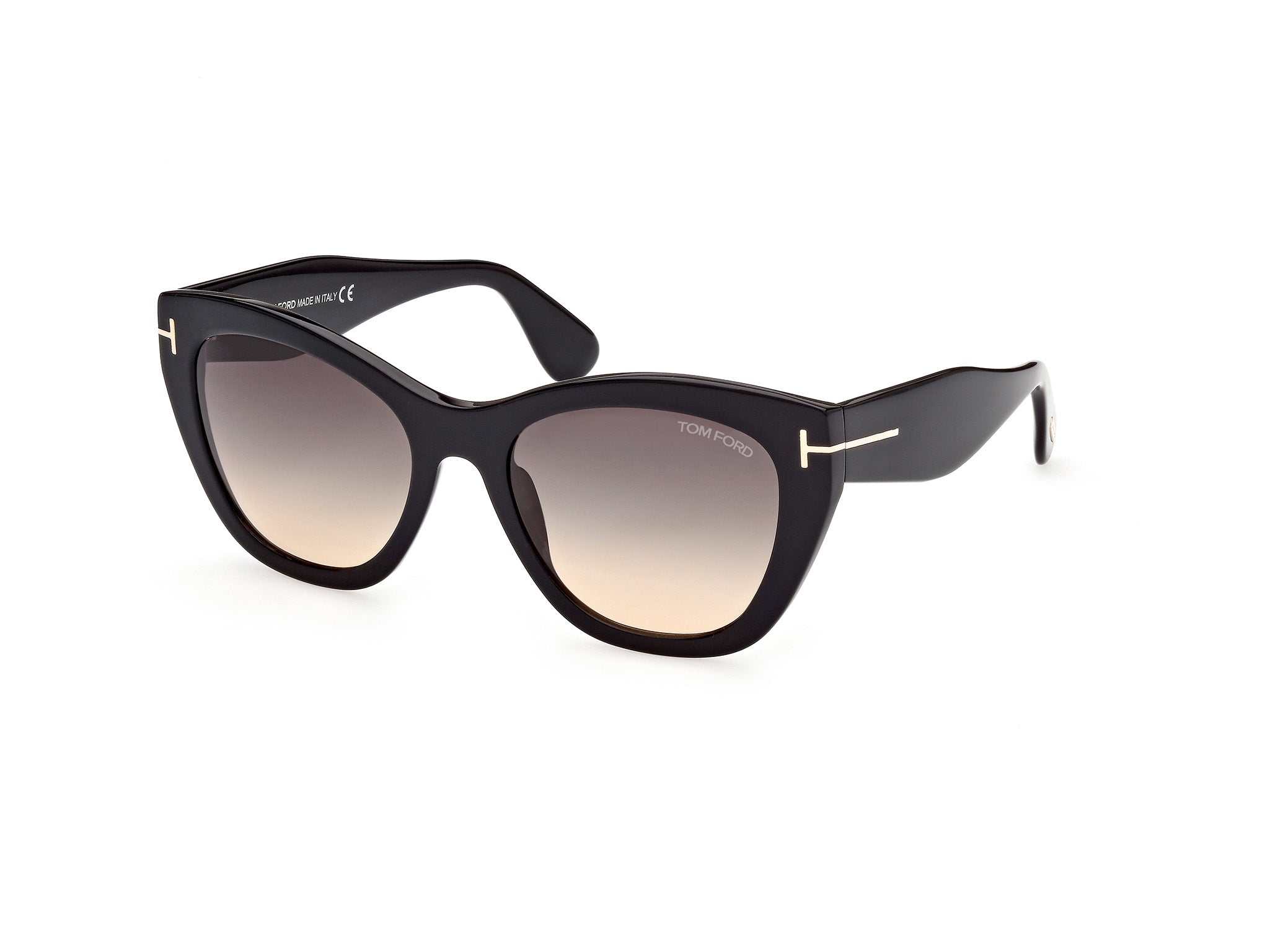 0889214318473 - TOM FORD Damen FT0940 Cara 01B Gläser SONNENBRILLEN Acetat Schwarz Grau Quadratisch Normal Schattiert