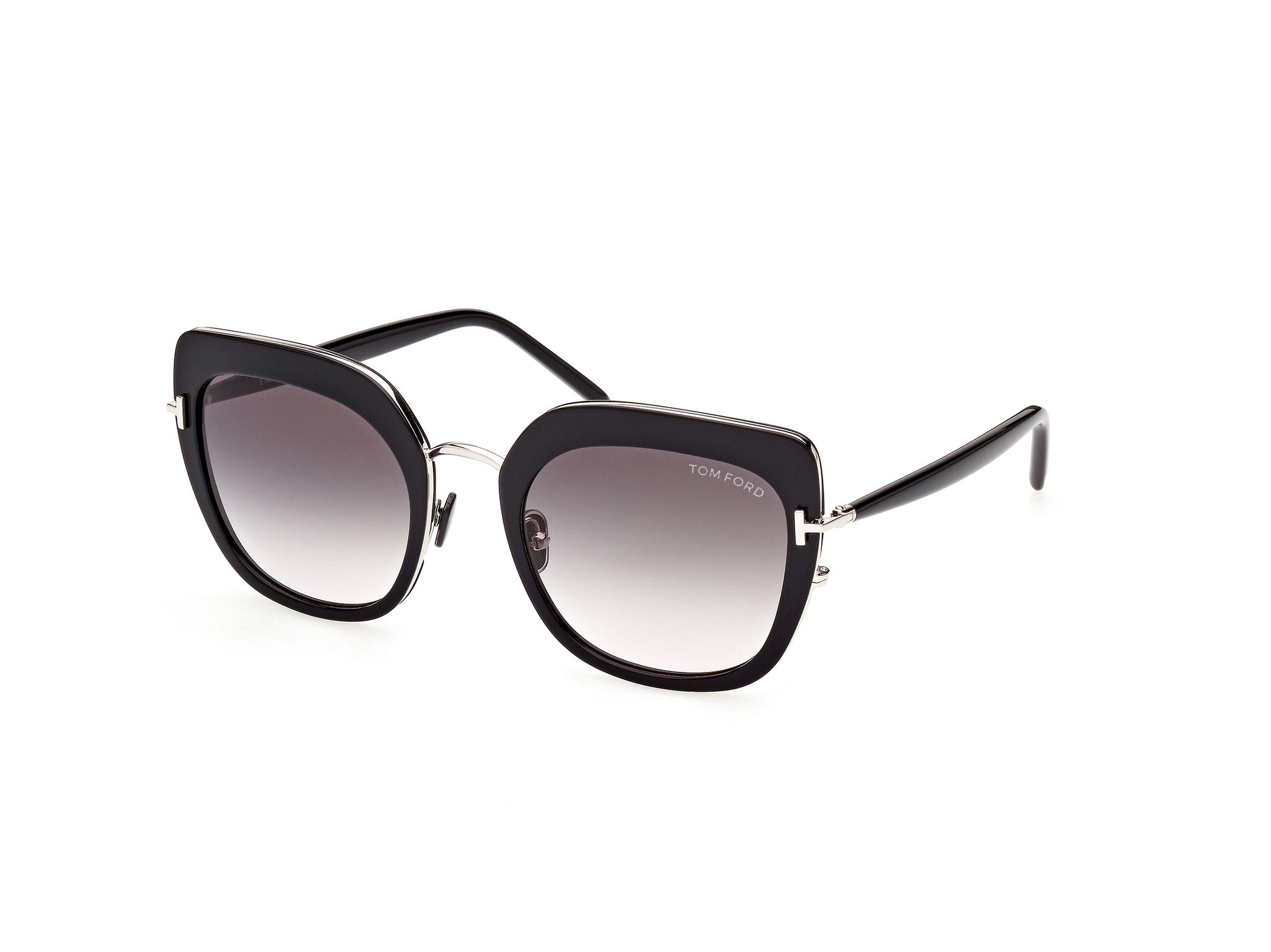 0889214318671 - TOM FORD Damen FT0945 Virginia 05B Gläser SONNENBRILLEN Acetat Schwarz Grau Quadratisch Normal Schattiert