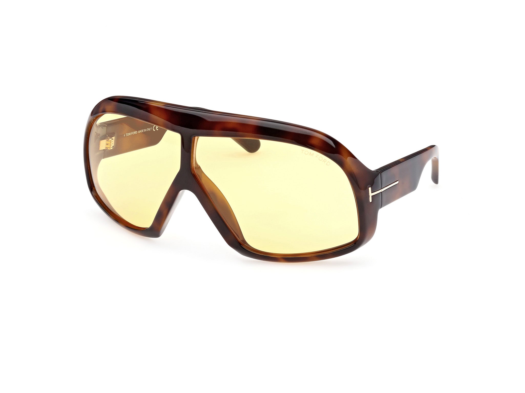 0889214321282 - TOM FORD Unisex FT0965 Cassius 52E Gläser SONNENBRILLEN Plastik Havanna Braun Pilot Normal