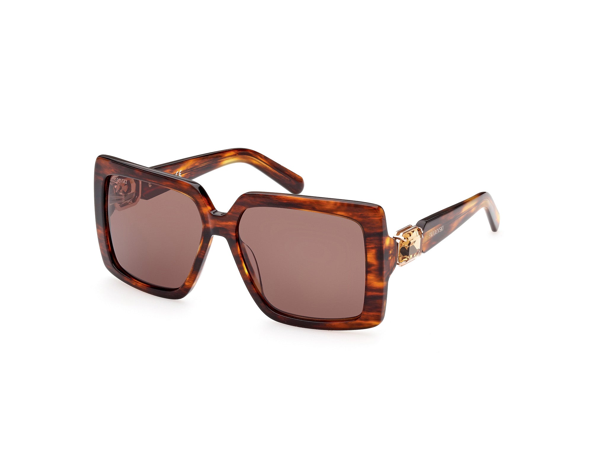 0889214323996 - Damen SK0351 52E Gläser SONNENBRILLEN Steckdose Acetat Havanna Braun Schmetterling Normal