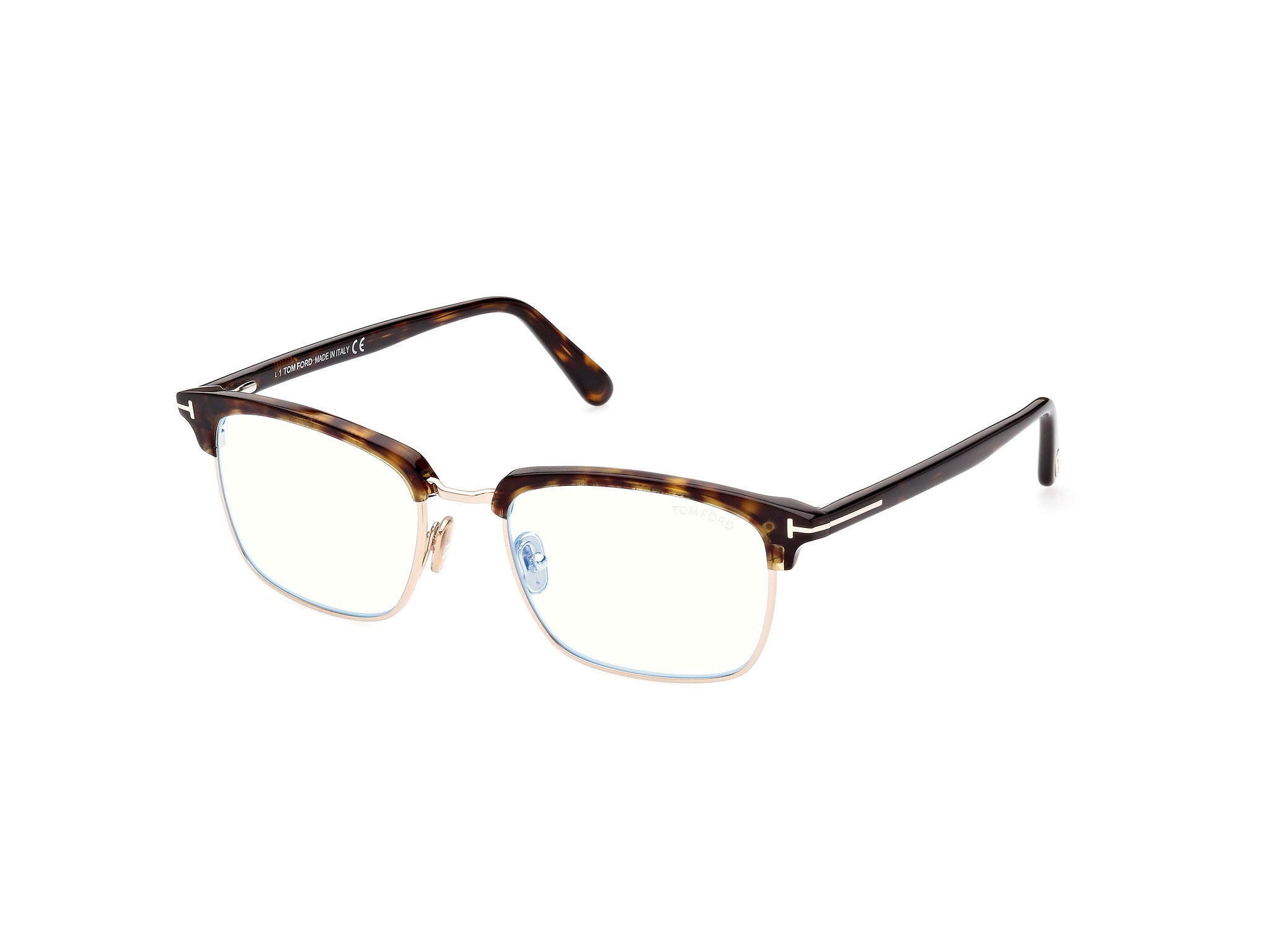 0889214327130 - TOM FORD Mann FT5801-B 052 Rahmen von BRILLEN Acetat Dunkler Havanna  Hocken Blaues Antilicht