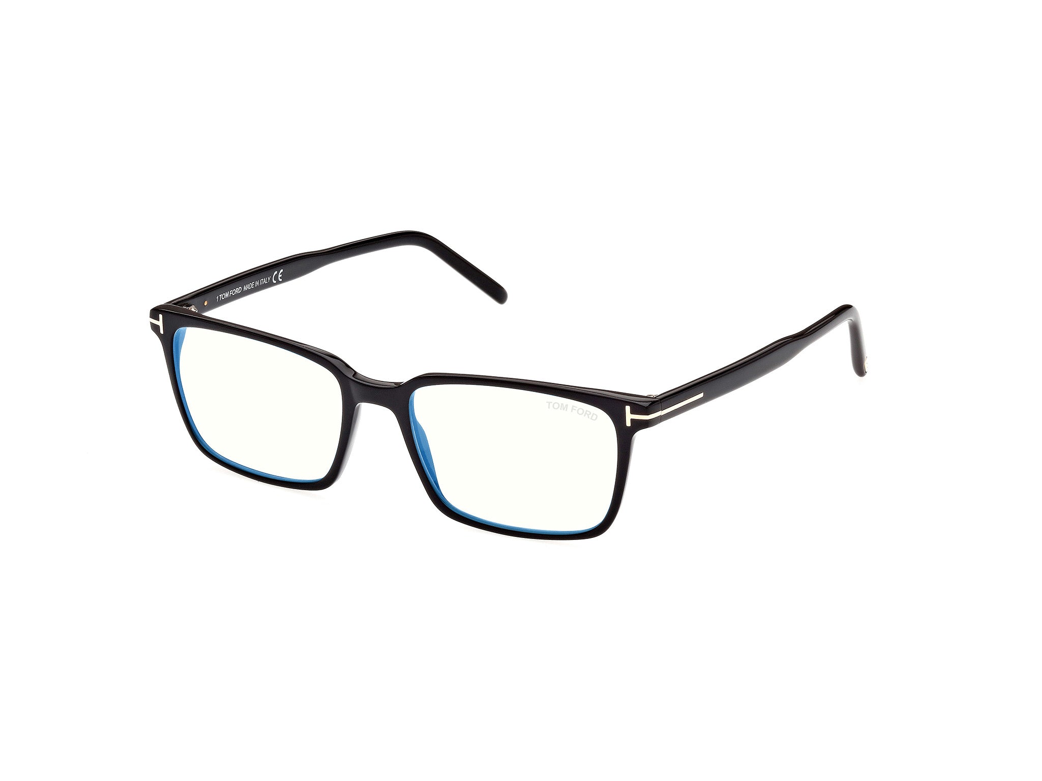 0889214327154 - TOM FORD Mann FT5802-B 001 Rahmen von BRILLEN Acetat Schwarz  Hocken Blaues Antilicht