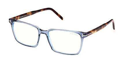 0889214327185 - TOM FORD Herren FT5802-B 090 Rahmen von BRILLEN Acetat Blau  Quadratisch Anti-Blaulicht