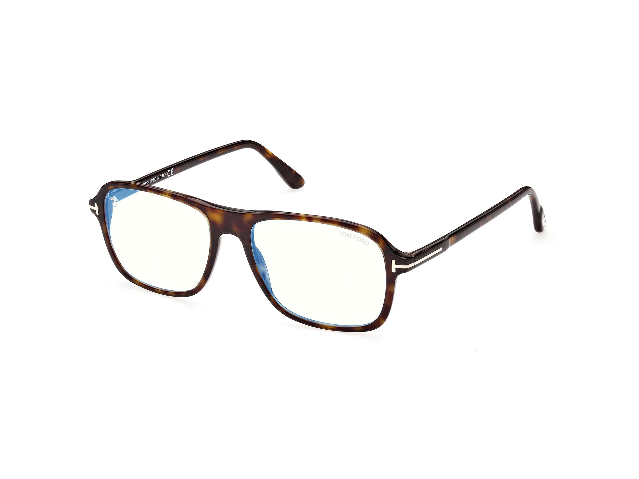 0889214327413 - TOM FORD Mann FT5806-B 052 Rahmen von BRILLEN Acetat Havanna  Hocken Blaues Antilicht