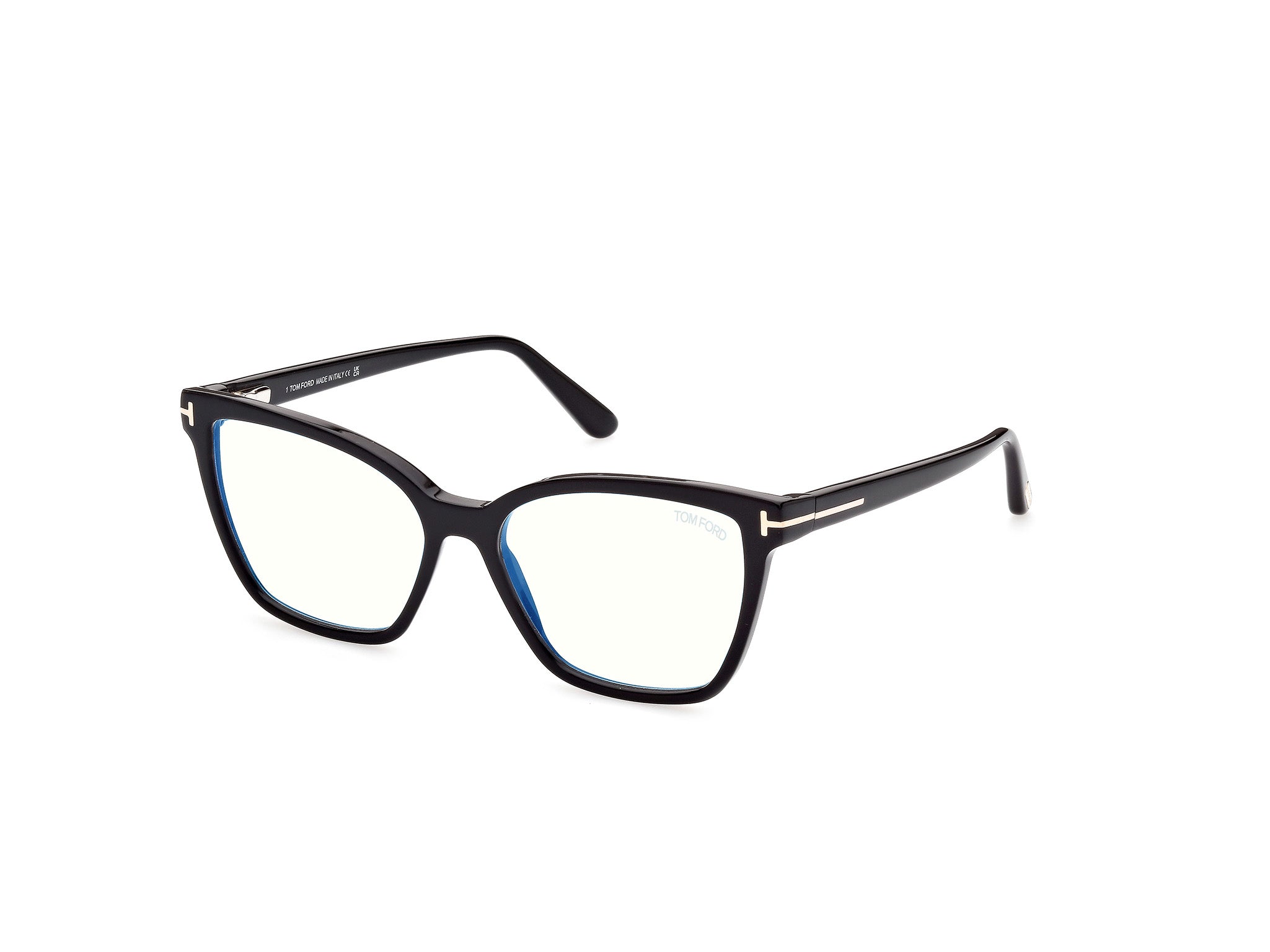 0889214327628 - TOM FORD Frau FT5812-B 001 Rahmen von BRILLEN Acetat Schwarz  Schmetterling Blaues Antilicht