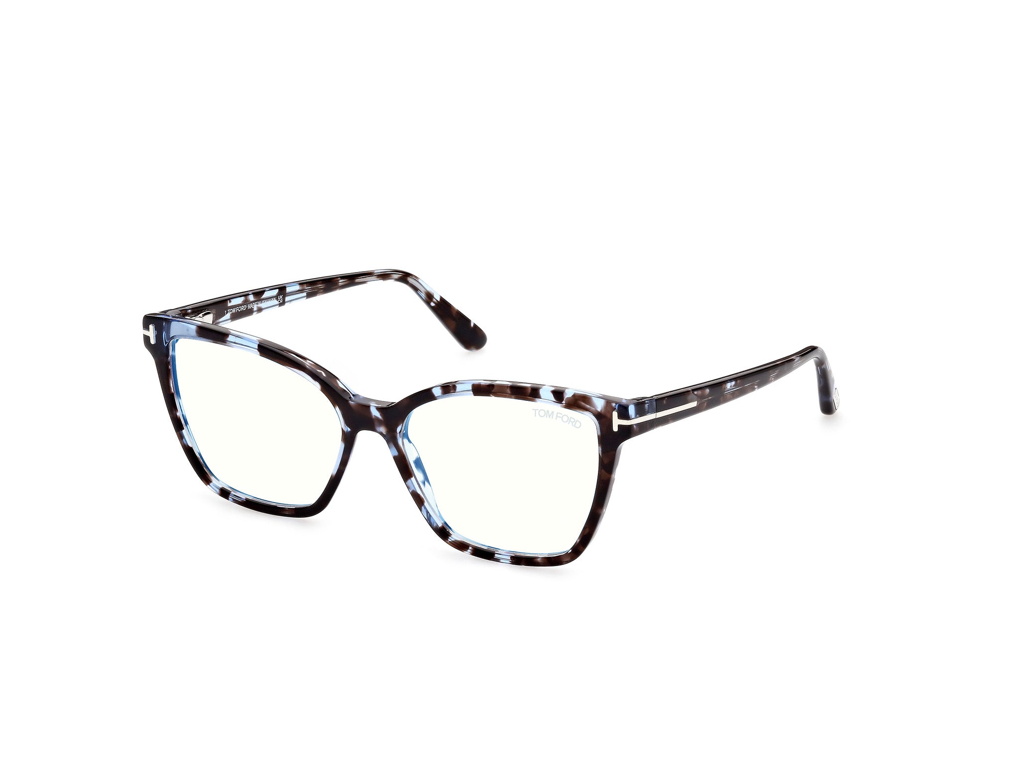 0889214327642 - TOM FORD Frau FT5812-B 055 Rahmen von BRILLEN Acetat Havanna  Schmetterling Blaues Antilicht