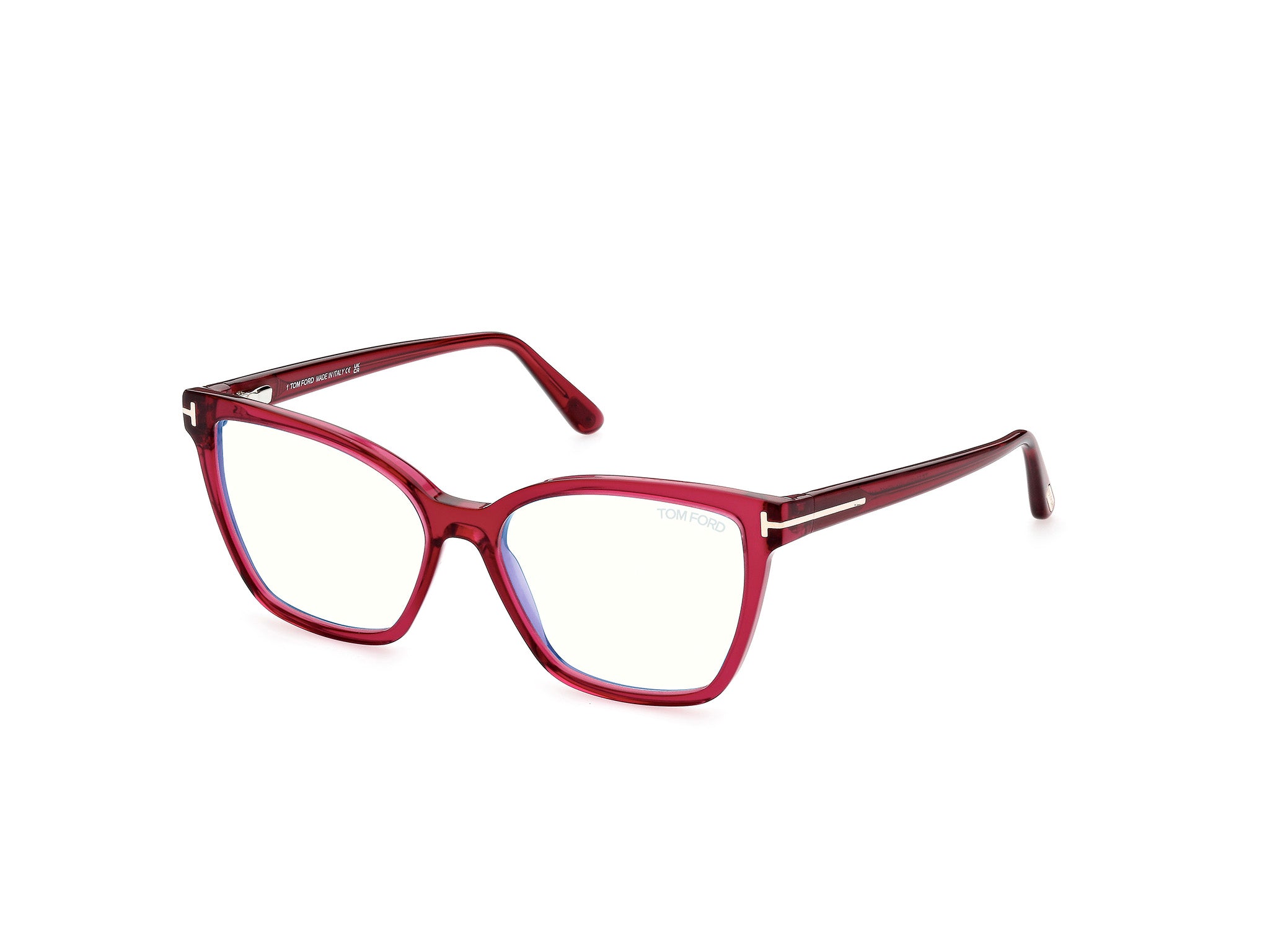 0889214327659 - TOM FORD Frau FT5812-B 074 Rahmen von BRILLEN Acetat Rose  Schmetterling Blaues Antilicht