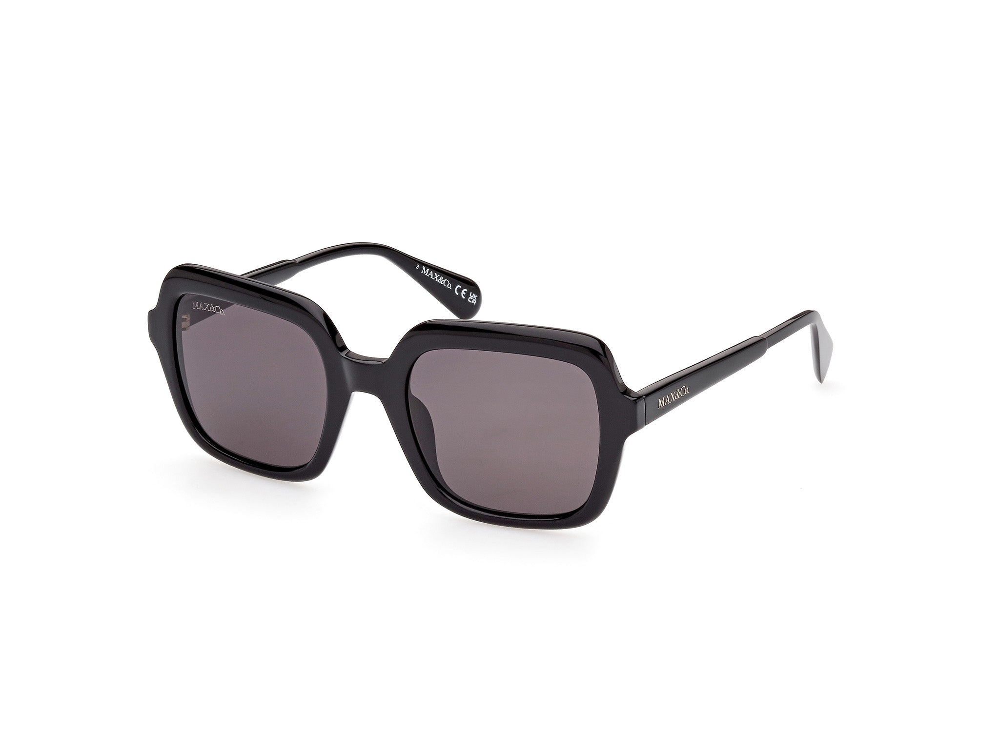 0889214327826 - Damen MO0055 01A Gläser SONNENBRILLEN Acetat Schwarz Grau Quadratisch Normal