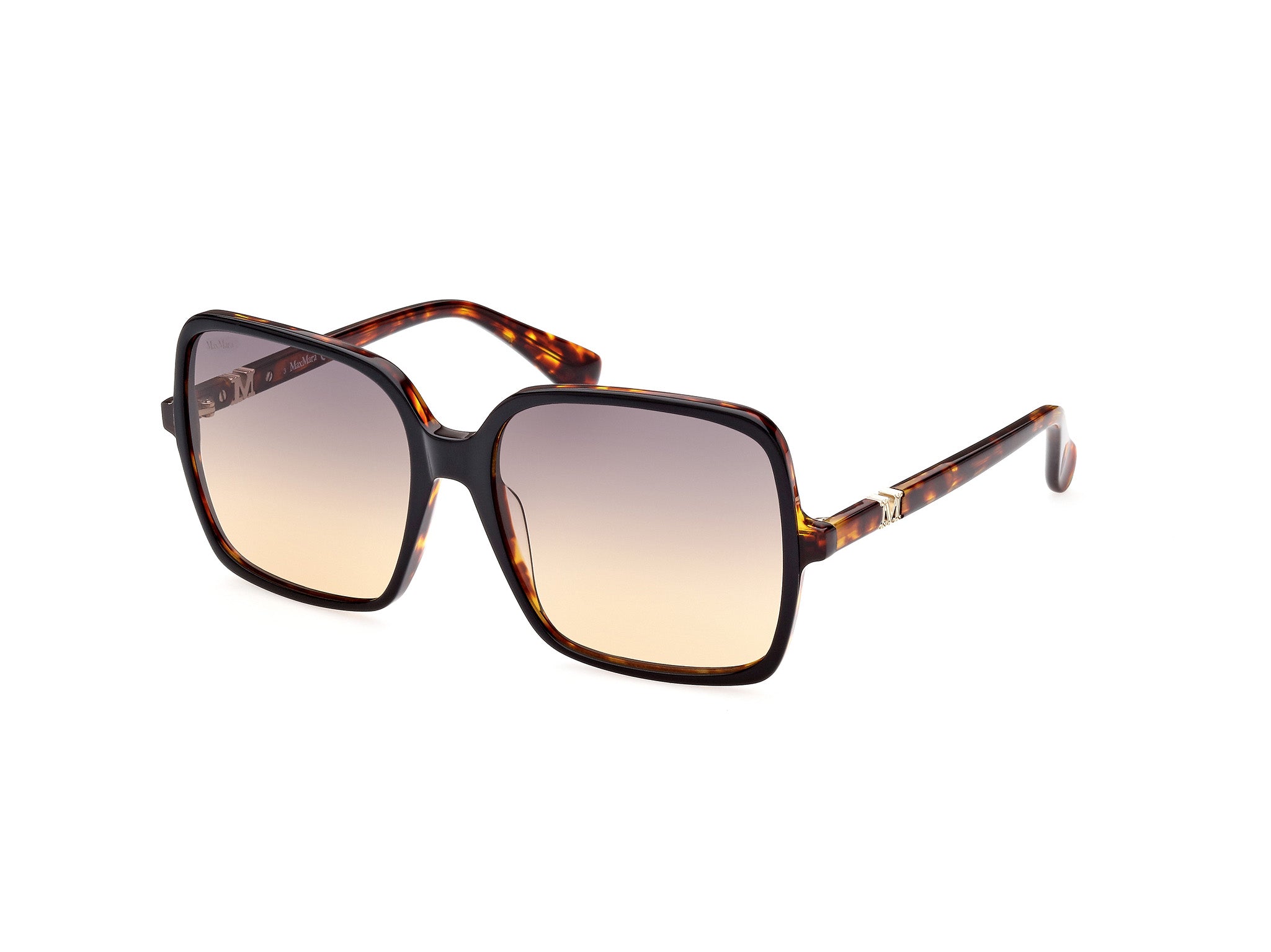 0889214331977 - Damen MM0037 EMME9 05K Gläser SONNENBRILLEN Acetat Schwarz Transparent Quadratisch Normal Schattiert