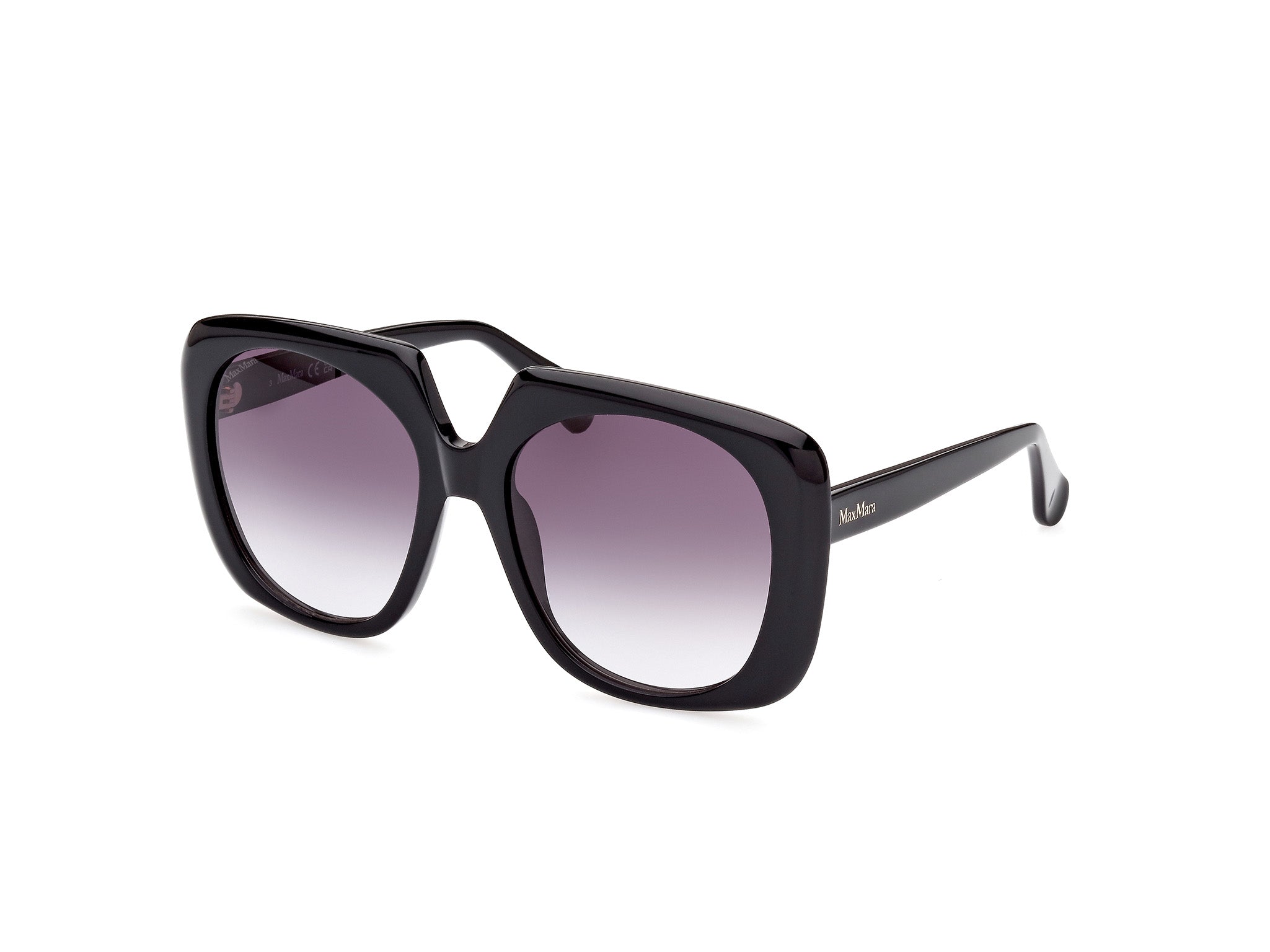 0889214332684 - Damen MM0047 Logo12 01B Gläser SONNENBRILLEN Acetat Schwarz Rauch Geometrisch Normal Schattiert