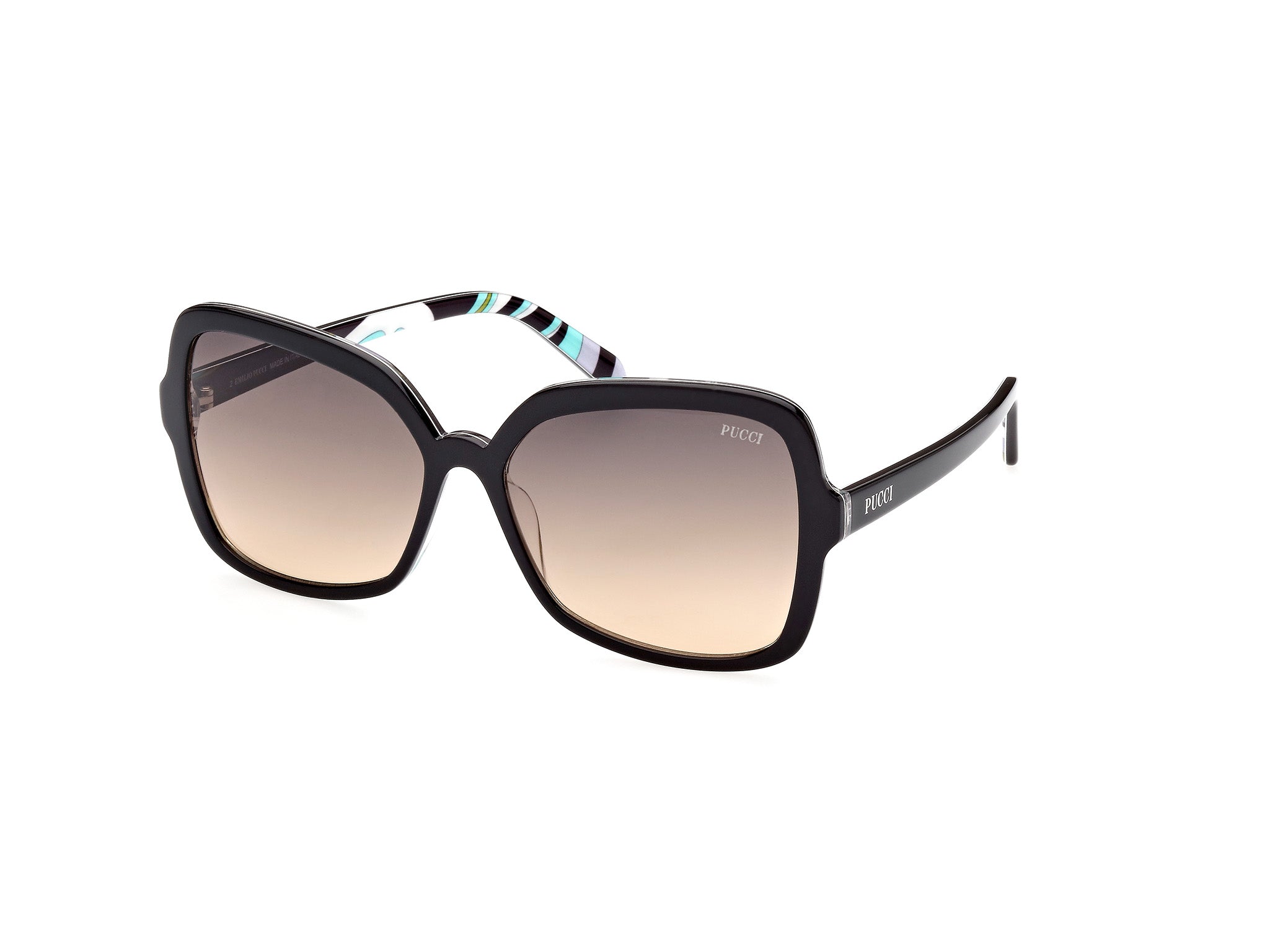 0889214335036 - Emilio Pucci Damen EP0192 01B Gläser SONNENBRILLEN Acetat Schwarz Rauch Schmetterling Normal Schattiert