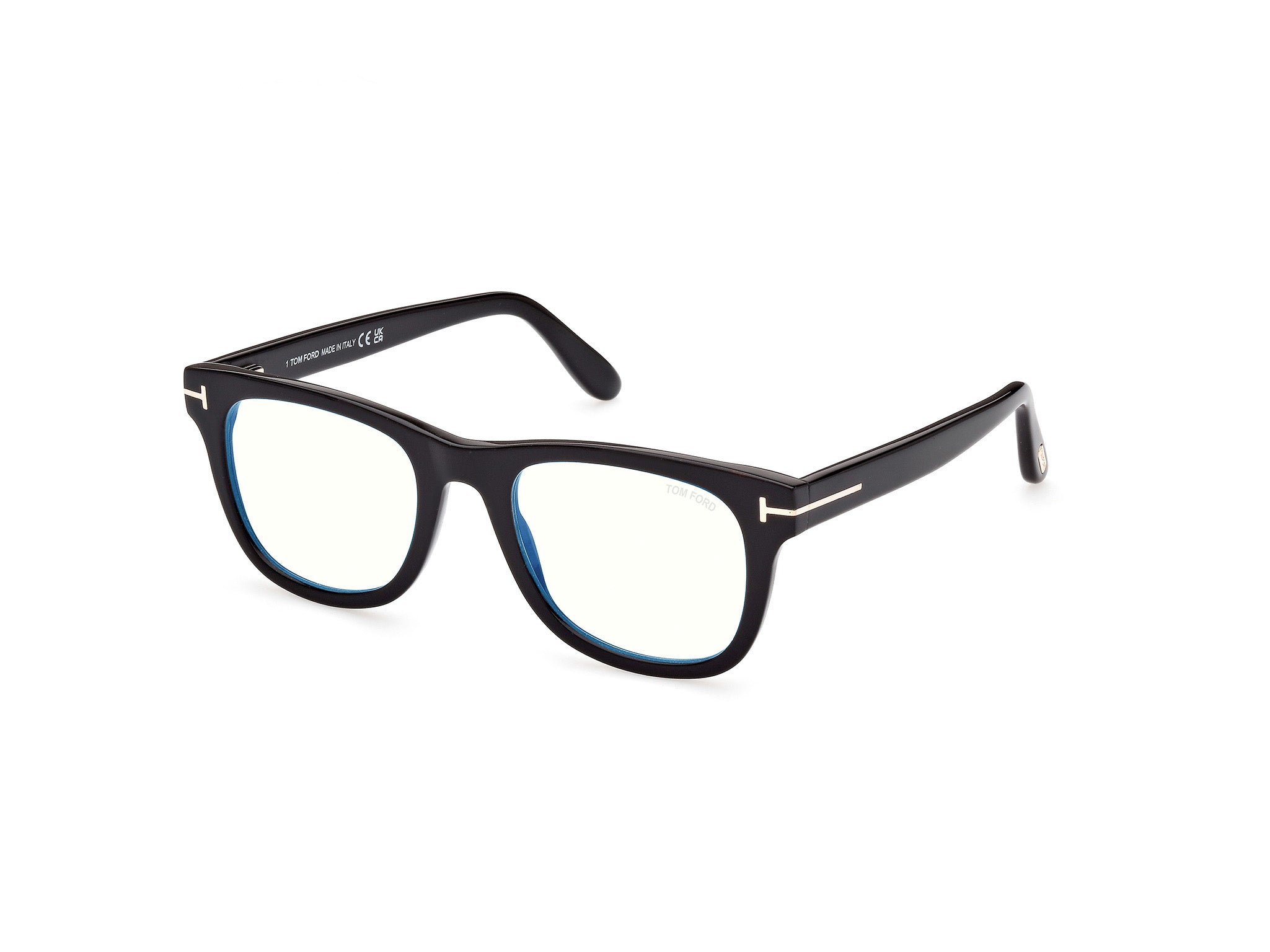 0889214337122 - TOM FORD Mann FT5820-B 001 Rahmen von BRILLEN Acetat Schwarz  Hocken Blaues Antilicht