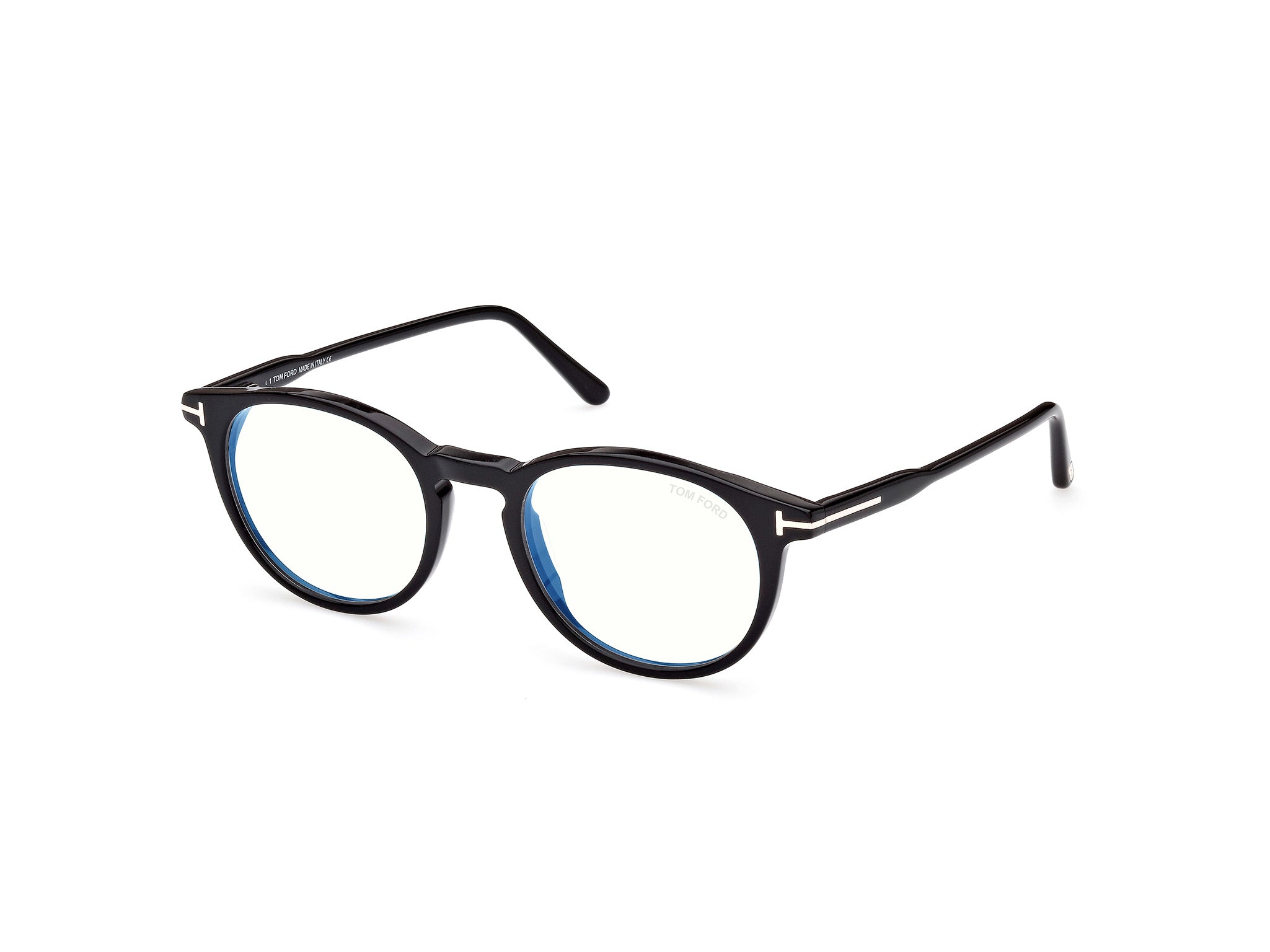 0889214337238 - TOM FORD Mann FT5823-H-B 001 Blaue Anti -Light -Brille Acetat Schwarz  Kreisel Blaues Antilicht