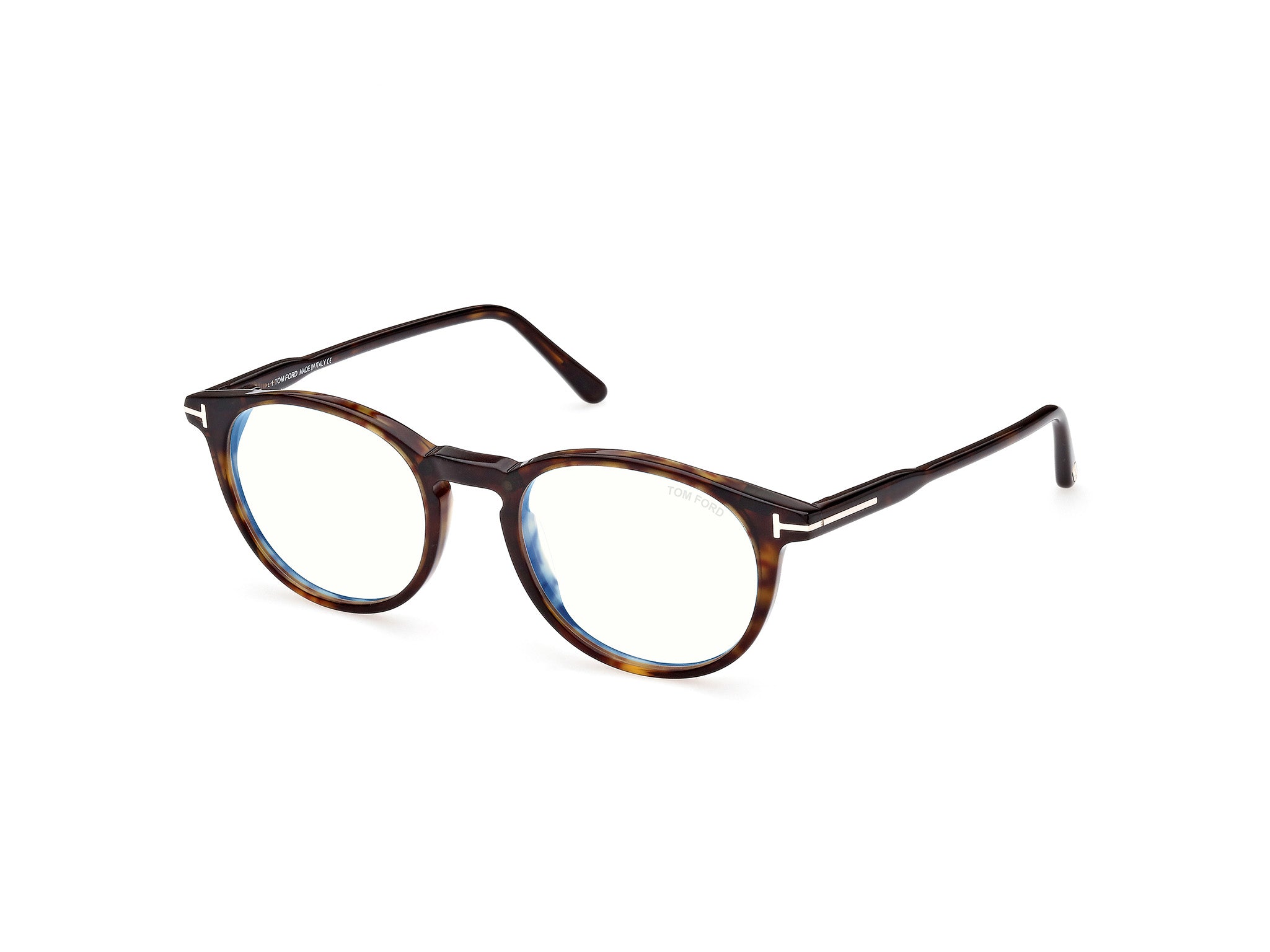 0889214337245 - TOM FORD Mann FT5823-H-B 052 Blaue Anti -Light -Brille Acetat Havanna  Kreisel Blaues Antilicht