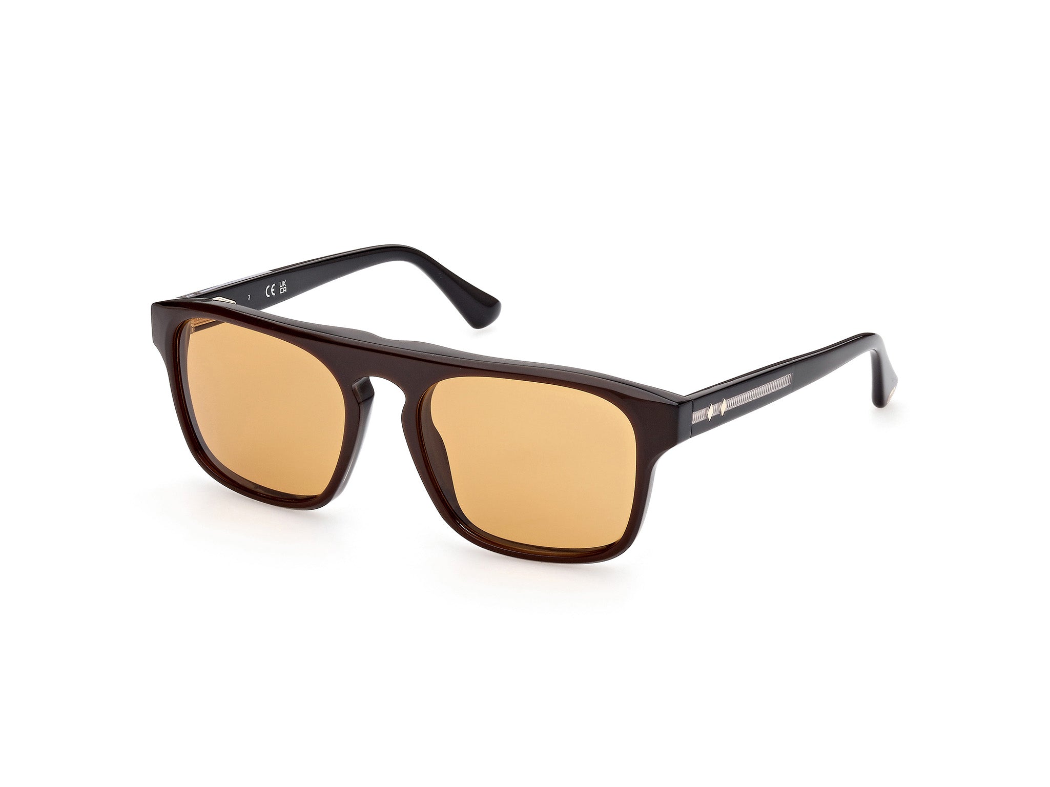 0889214338945 - Herren WE0325 50E Gläser SONNENBRILLEN Acetat Schwarz Orange Quadratisch Normal