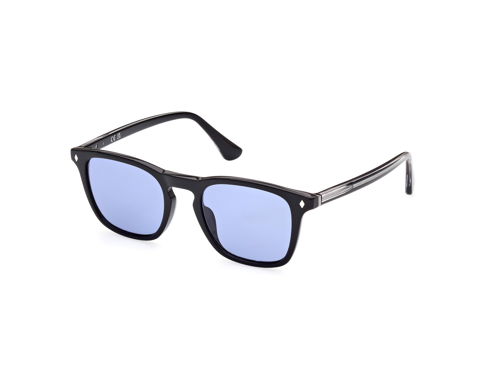 0889214339010 - Herren WE0327 01V Gläser SONNENBRILLEN Acetat Schwarz Blau Quadratisch Normal