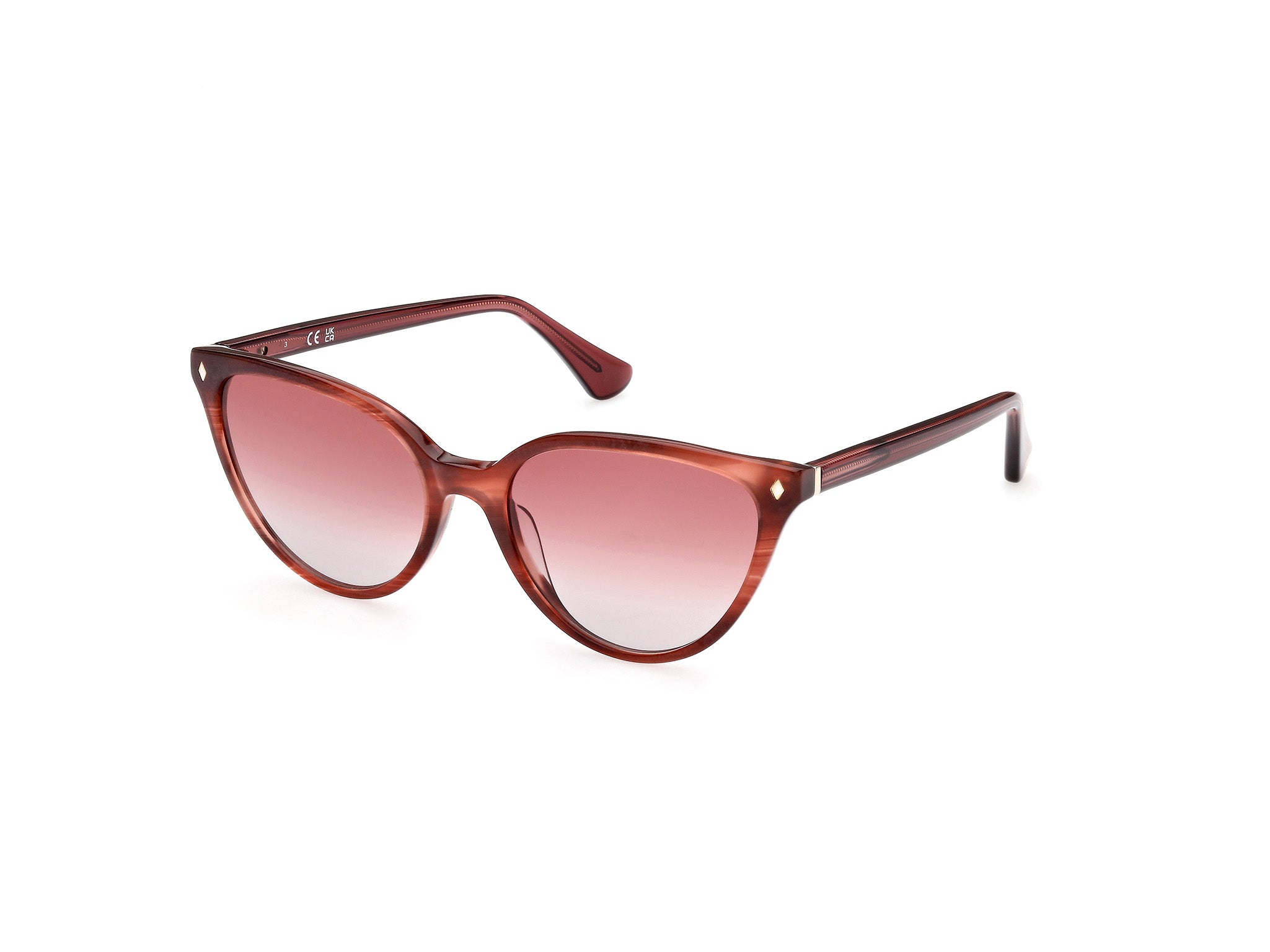 0889214339126 - Damen WE0329 83T Gläser SONNENBRILLEN Acetat Braun Bordeaux Cat Eye Normal Schattiert