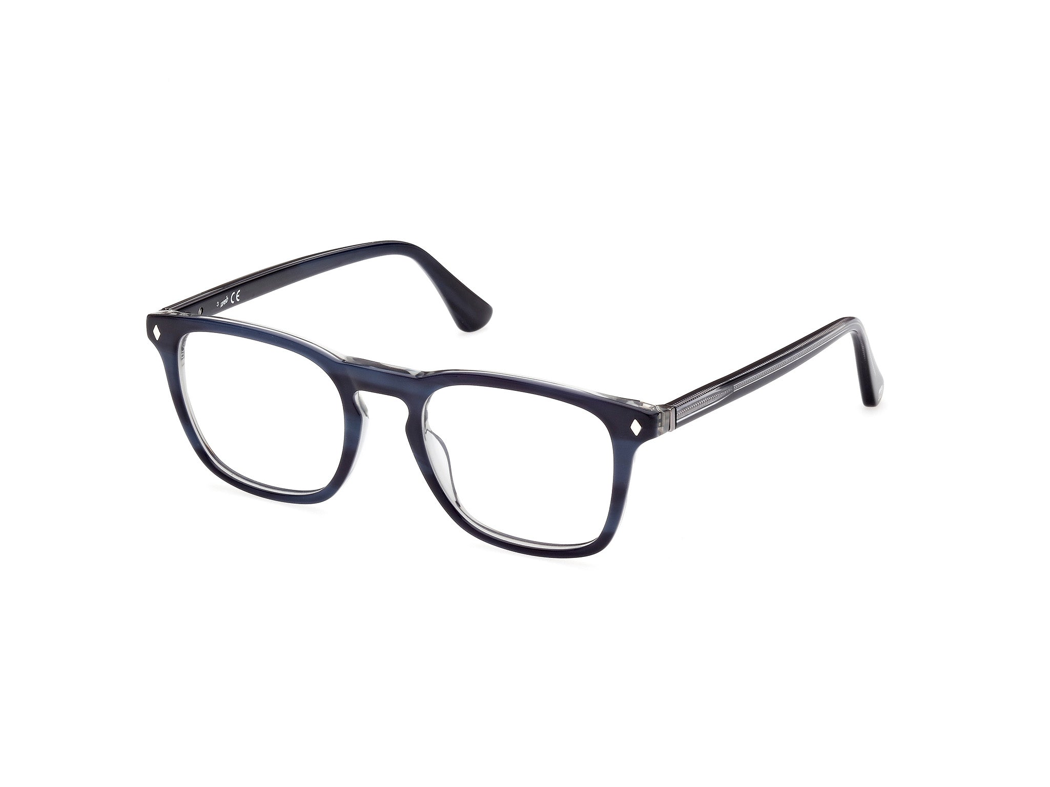 0889214339249 - Herren WE5386 92 Rahmen von BRILLEN Acetat Blau  Quadratisch Normal