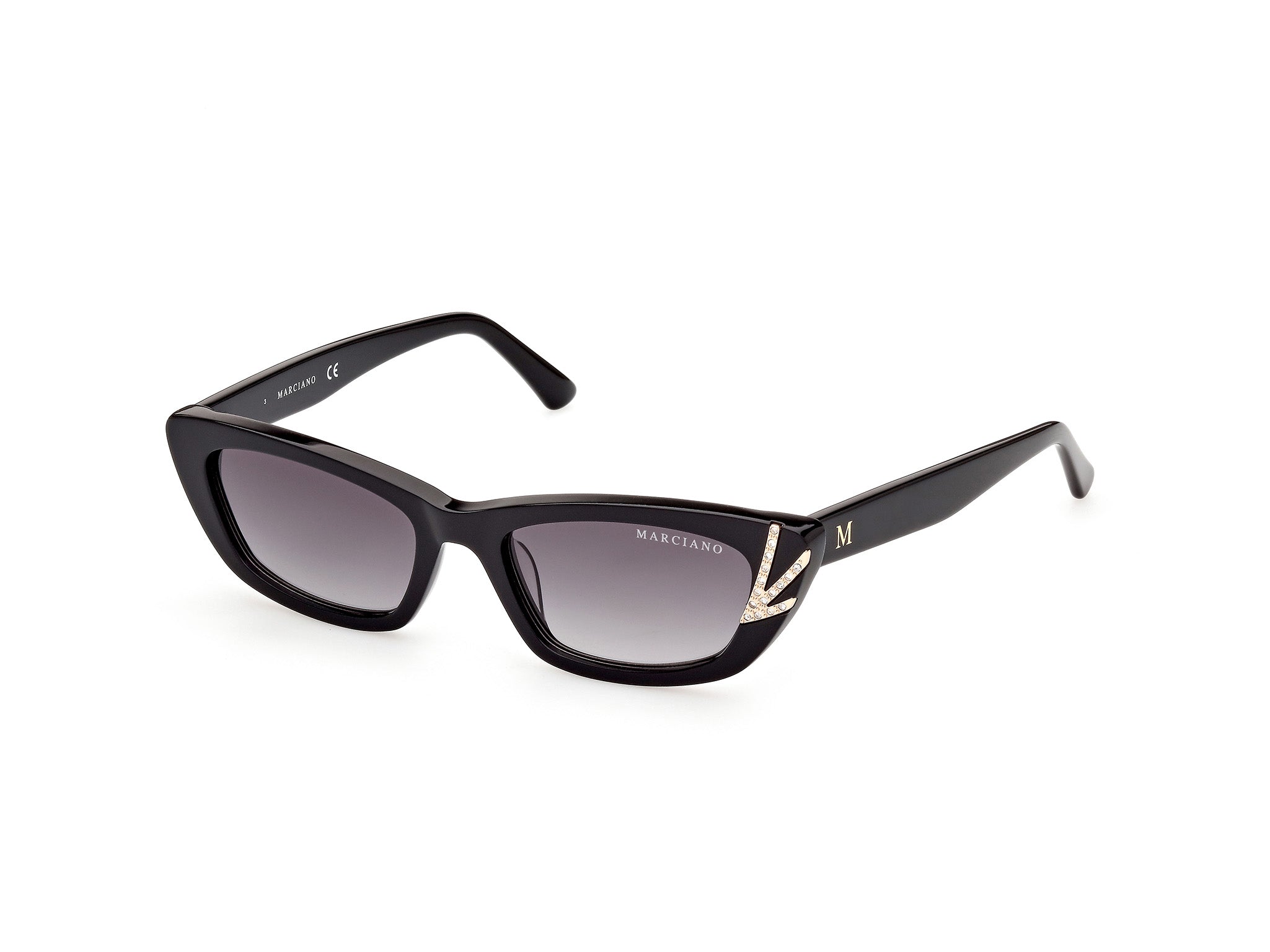 0889214344755 - Damen GM0822 01B Gläser SONNENBRILLEN Acetat Schwarz Grau Quadratisch Normal Schattiert