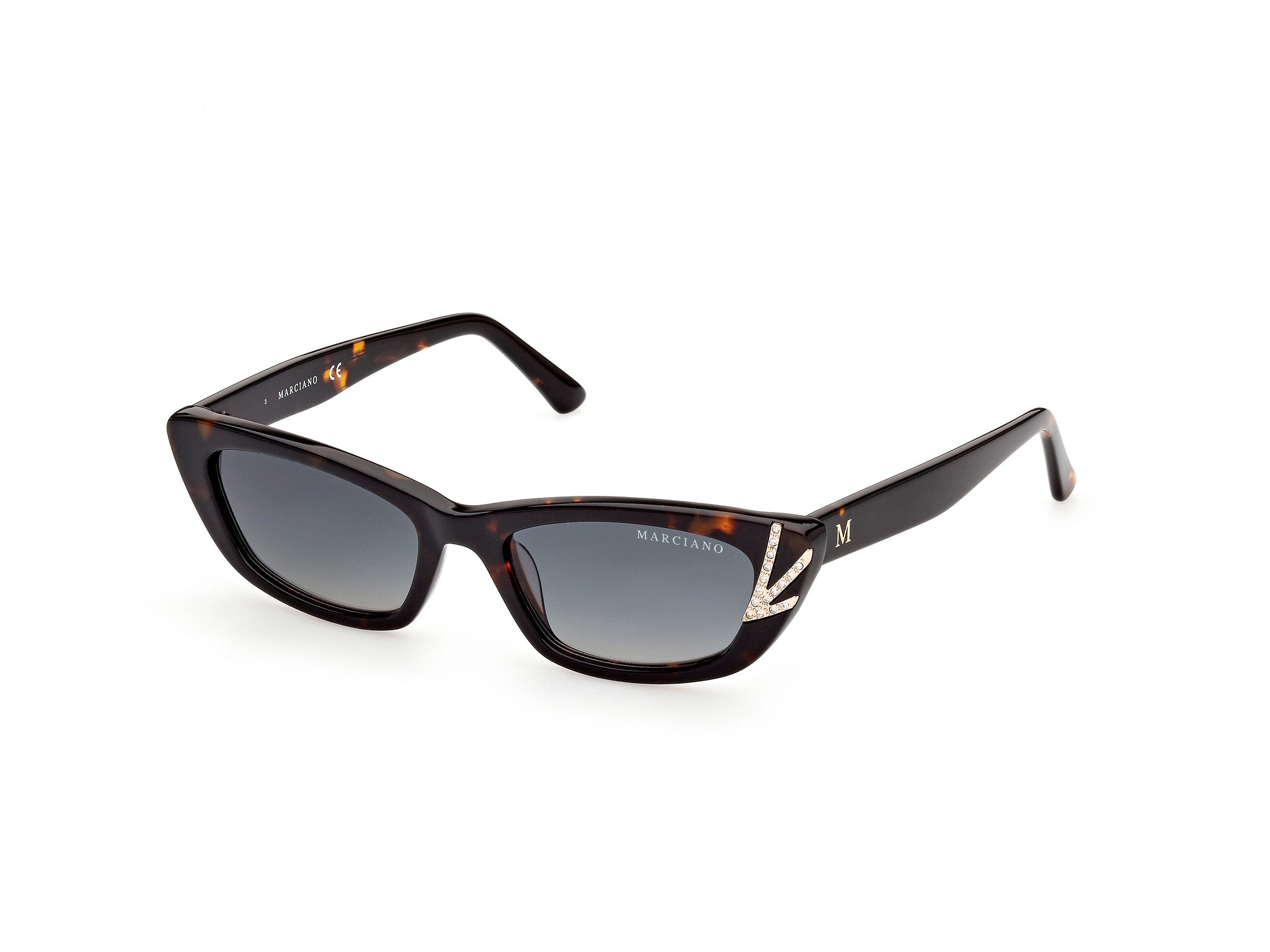 0889214344779 - Damen GM0822 52P Gläser SONNENBRILLEN Acetat Havanna Grün Quadratisch Normal Schattiert