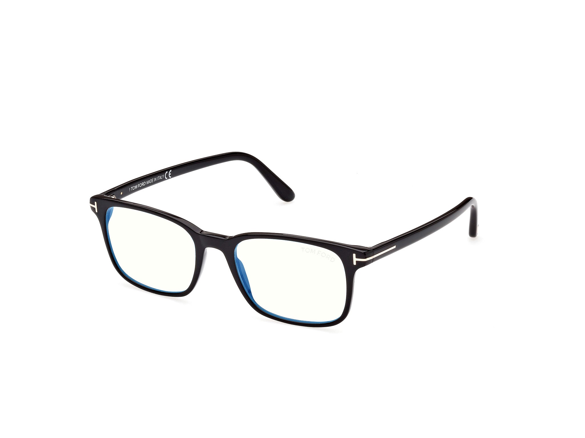 0889214357496 - TOM FORD Mann FT5831-B 001 Rahmen von BRILLEN Acetat Schwarz  Quadrat Blaues Antilicht