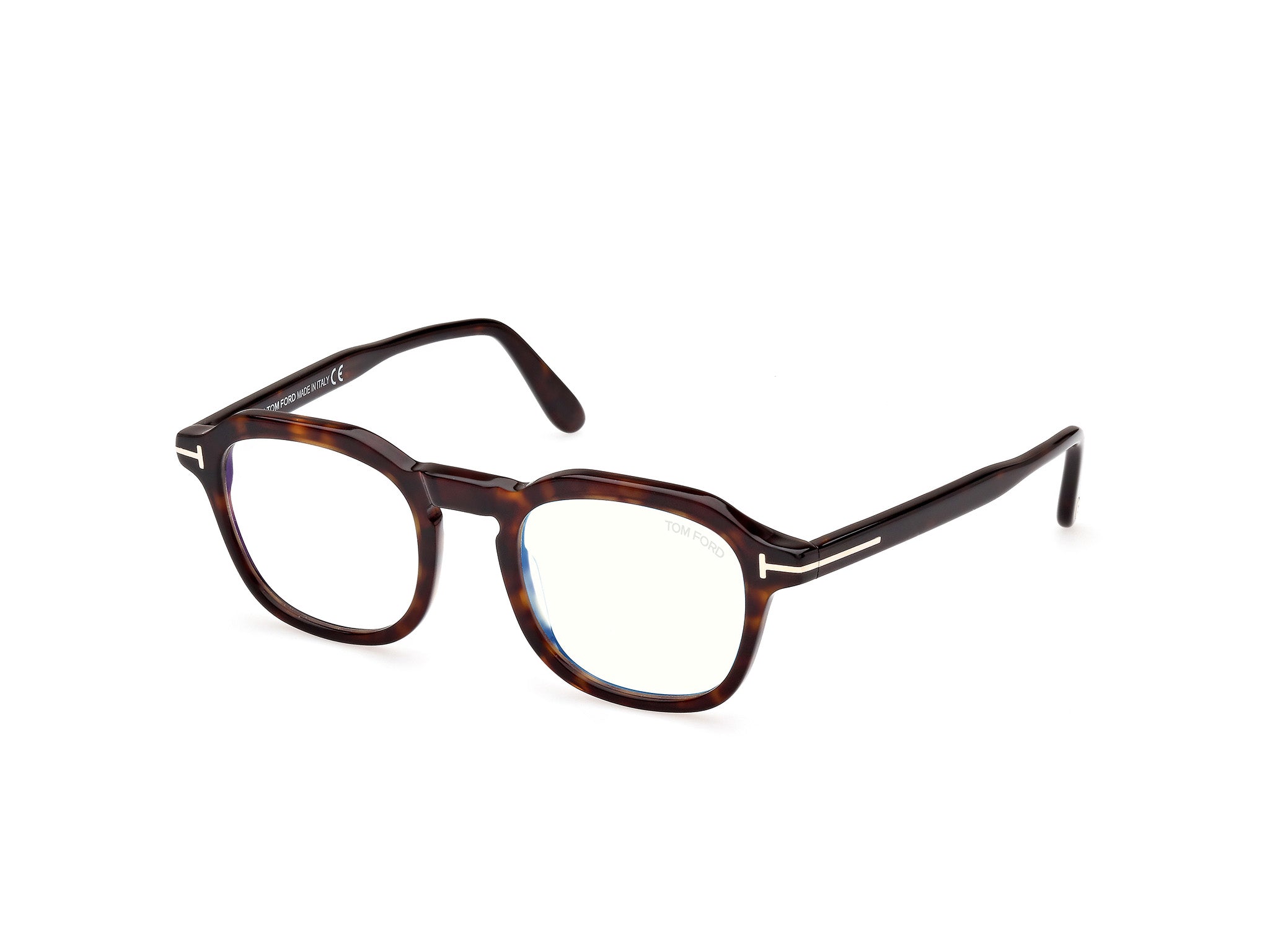 0889214358738 - TOM FORD Herren FT5836-B 52 Rahmen von BRILLEN Acetat Havanna  Geometrisch Normal