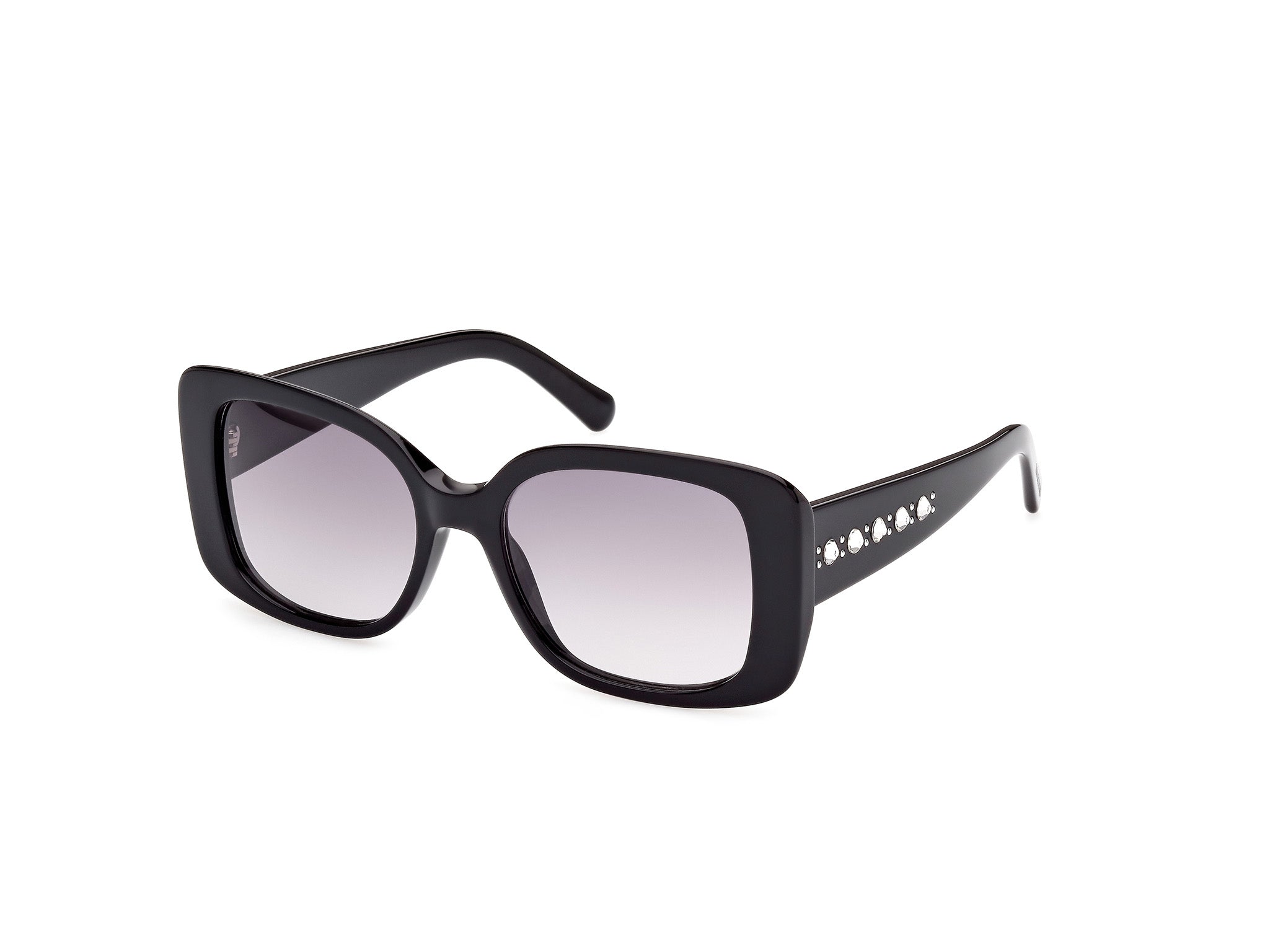 0889214360748 - Damen SK0373 01B Gläser SONNENBRILLEN Steckdose Acetat Schwarz Grau Quadratisch Normal Schattiert