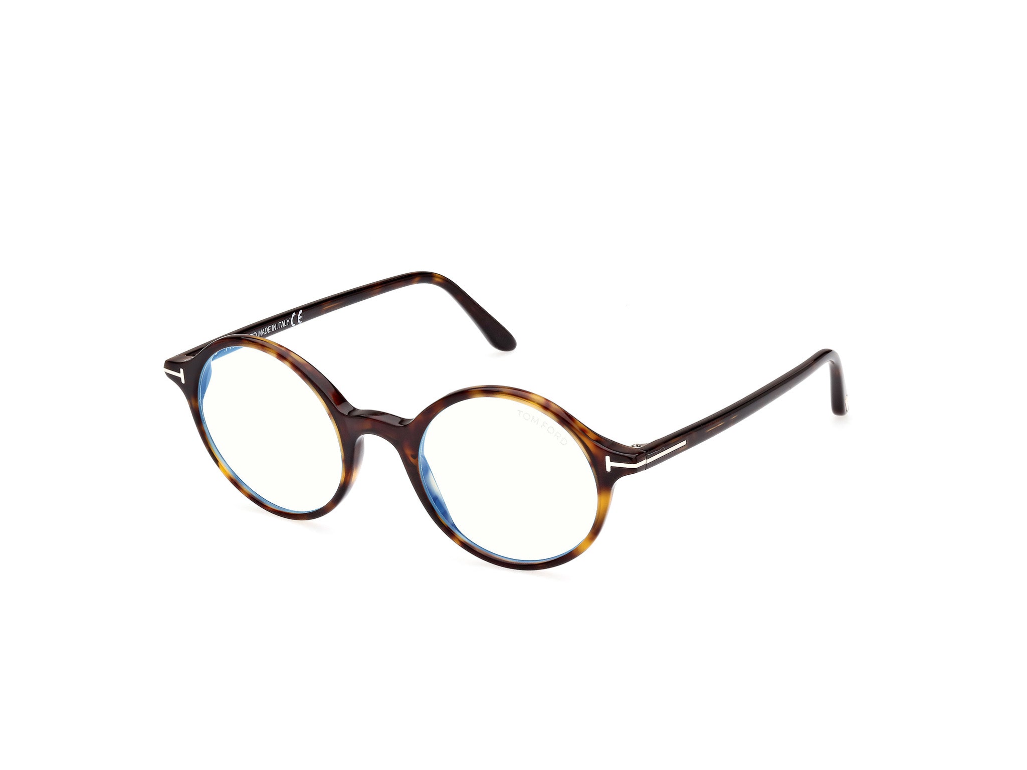 0889214361424 - TOM FORD Mann FT5834-B 052 Rahmen von BRILLEN Acetat Havanna  Kreisel Blaues Antilicht