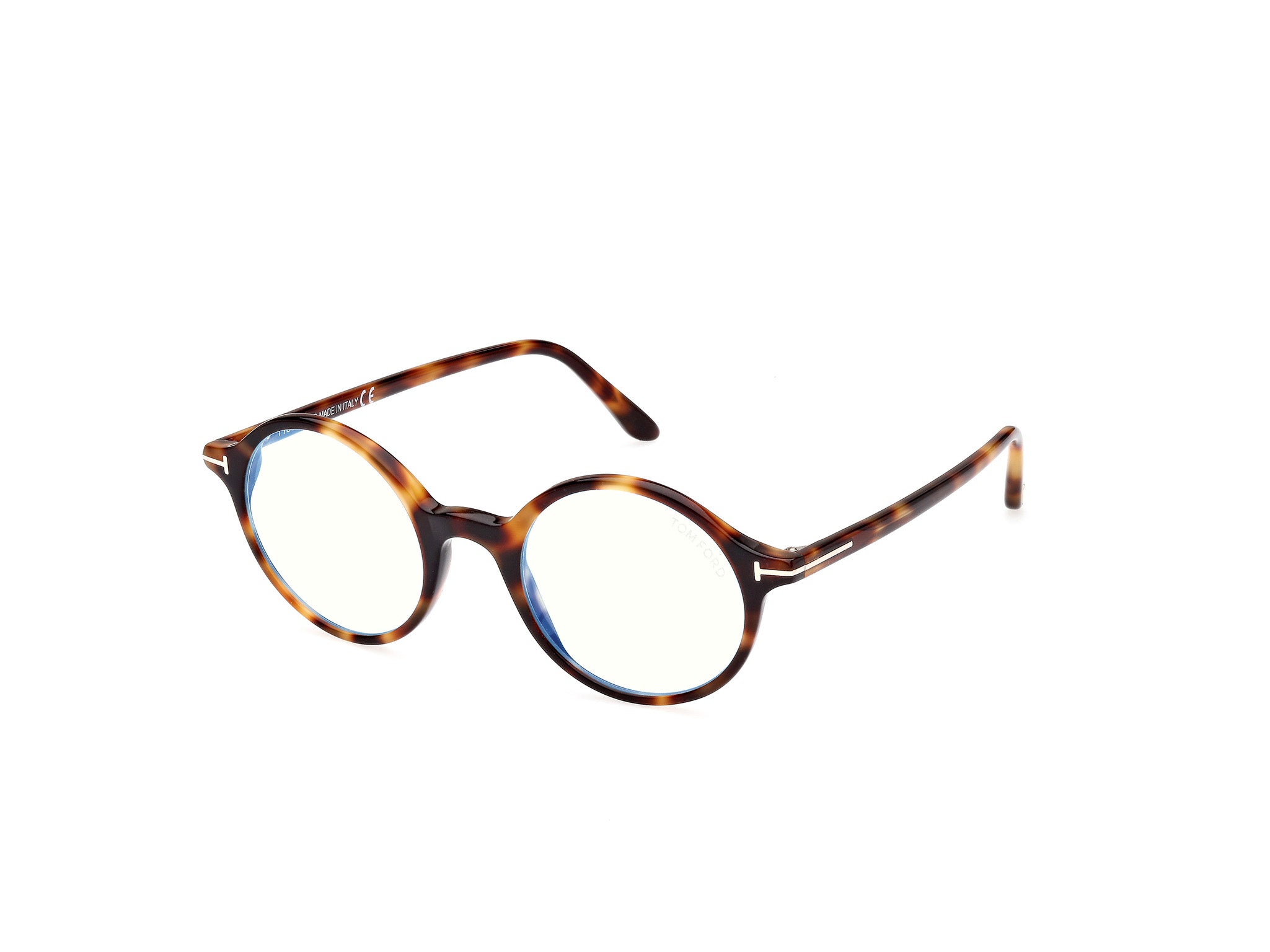 0889214361431 - TOM FORD Mann FT5834-B 053 Rahmen von BRILLEN Acetat Havanna  Kreisel Blaues Antilicht